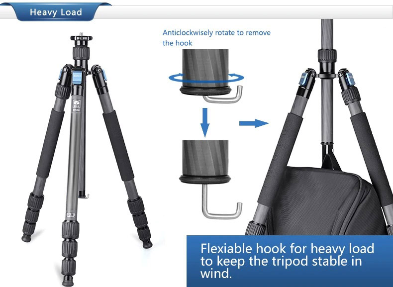 Tripod Sirui Carbon W2204 - Water proof