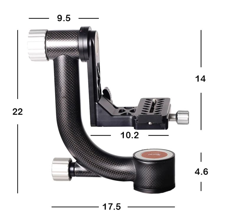 Pro Gimbal head LETU XGH 01 - Super carbon fibre