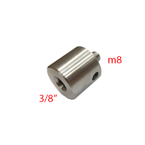 Adaptor ốc âm 3/8" - dương m8 - gắn chân gà cho monopod chuẩn m8