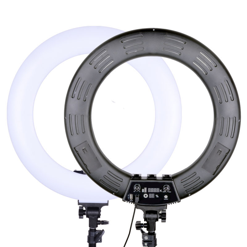 Combo đèn Ring led RL-18 III ,remote, chân đèn, gương 2 mặt