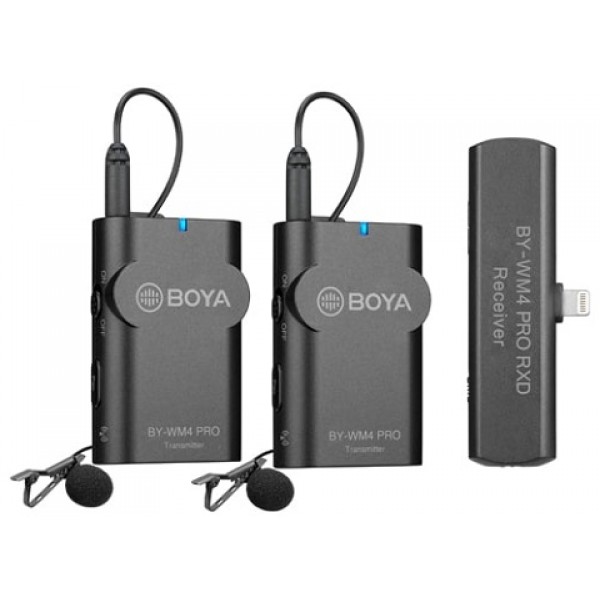 BOYA WM4 Pro K4 - Micro không dây - Cổng Lightning - 2 phát 1 thu