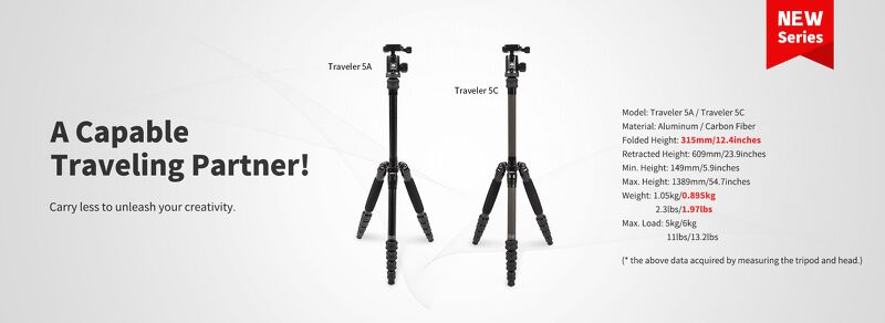 Tripod Sirui Aluminium 5A Traveler