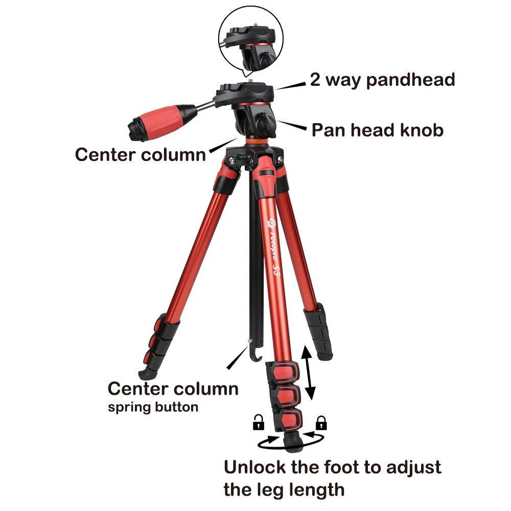 Tripod Fotopro S3 - Special RED