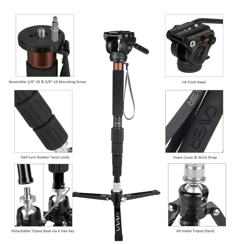 CAYER Super Monopod AT35DVH4 - Đầu dầu H4 - Chân gà hợp kim SV5