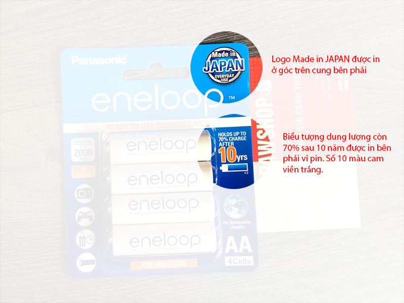 Pin AA ENELOOP Panasonic BK-3MCCE/4BT - Chính hãng Panasonic Việt Nam phân phối - full VAT - vỉ 4 viên