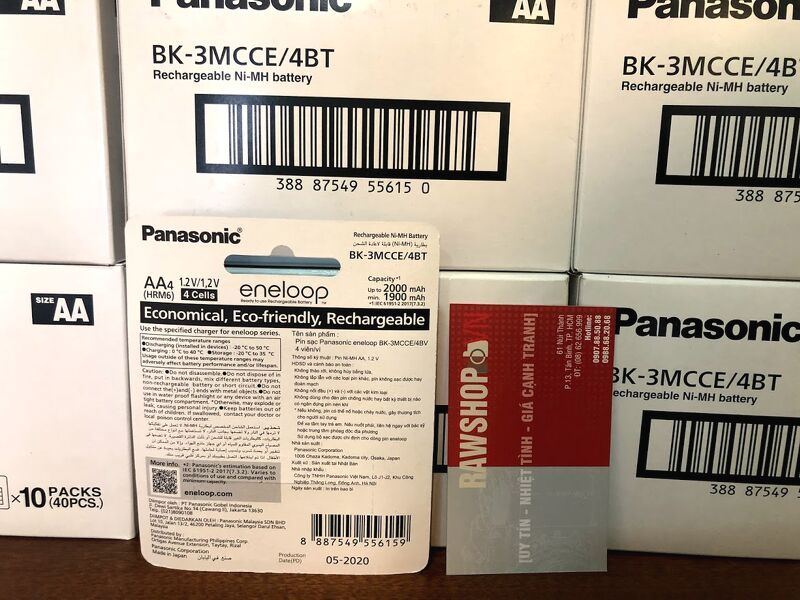 Pin AA ENELOOP Panasonic BK-3MCCE/4BT - Chính hãng Panasonic Việt Nam phân phối - full VAT - vỉ 4 viên