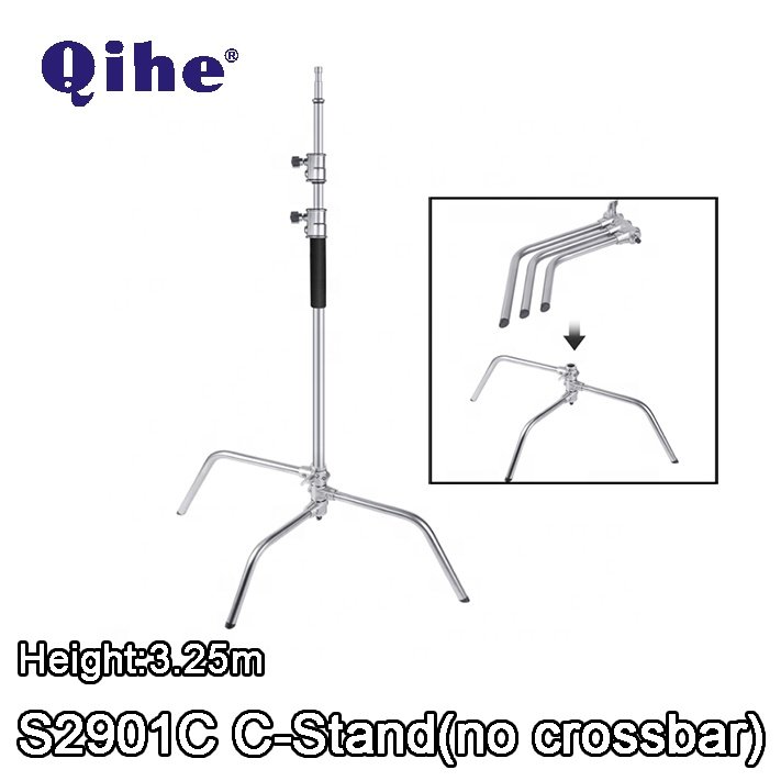 Chân đèn INOX C-Stand QIHE S290C - Cao 3m25 - Tải 20kg - Không boom ngang - 28276736 Yêu thích