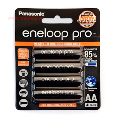 Pin AA ENELOOP Pro 2550mAh - Panasonic BK-3HCCE/4BT - Chính hãng Panasonic Việt Nam phân phối - full VAT - vỉ 4 viên - 29837661 Yêu thích