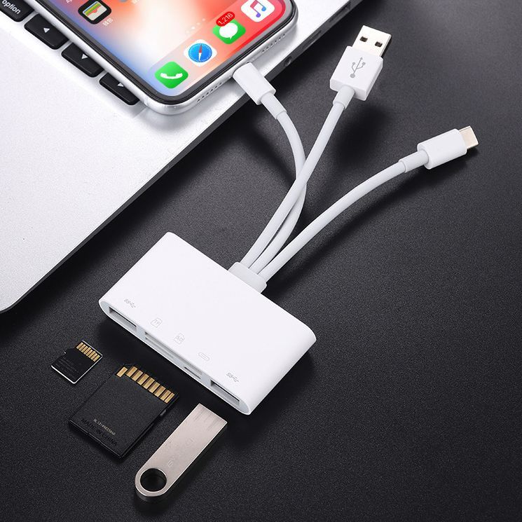 Đầu đọc thẻ nhớ SD TF đa năng cho Iphone - Android - Máy vi tính