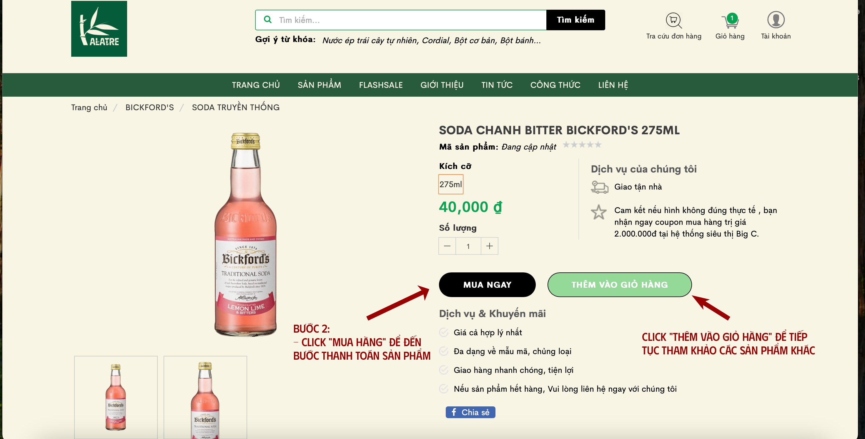 Hướng dẫn mua hàng trên website Alatre 2