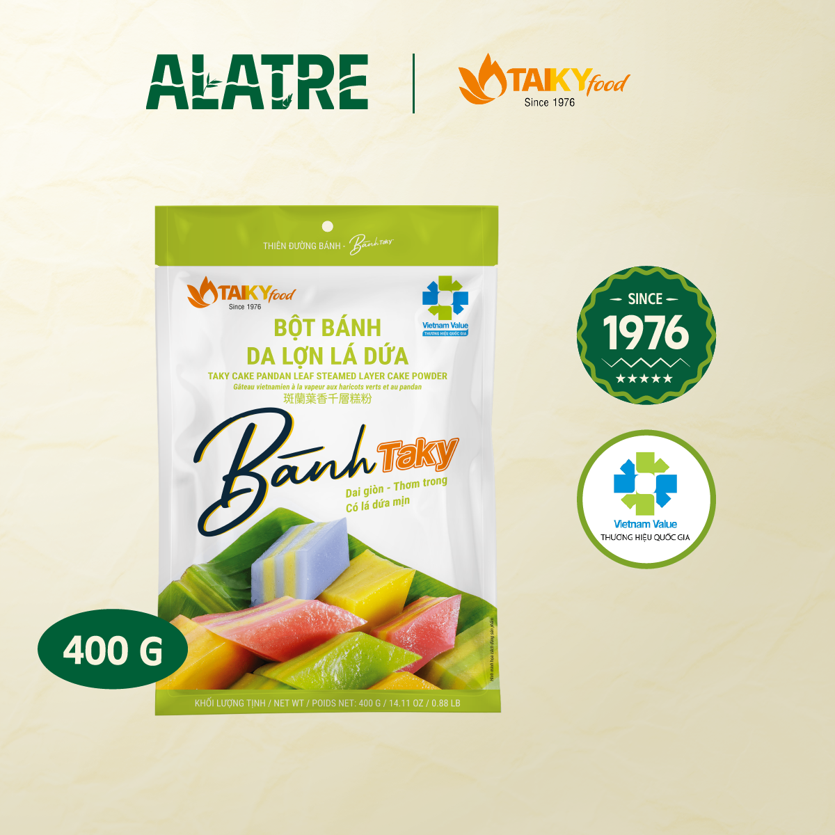 Bột bánh da lợn lá dứa Tài Ký