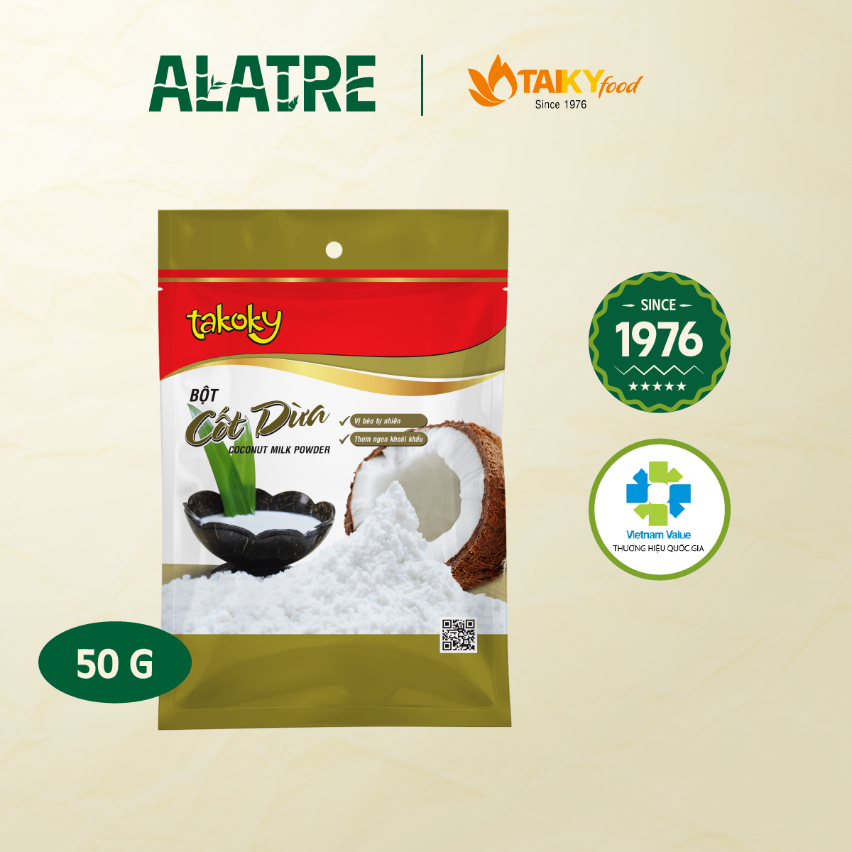Bột cốt dừa Takoky