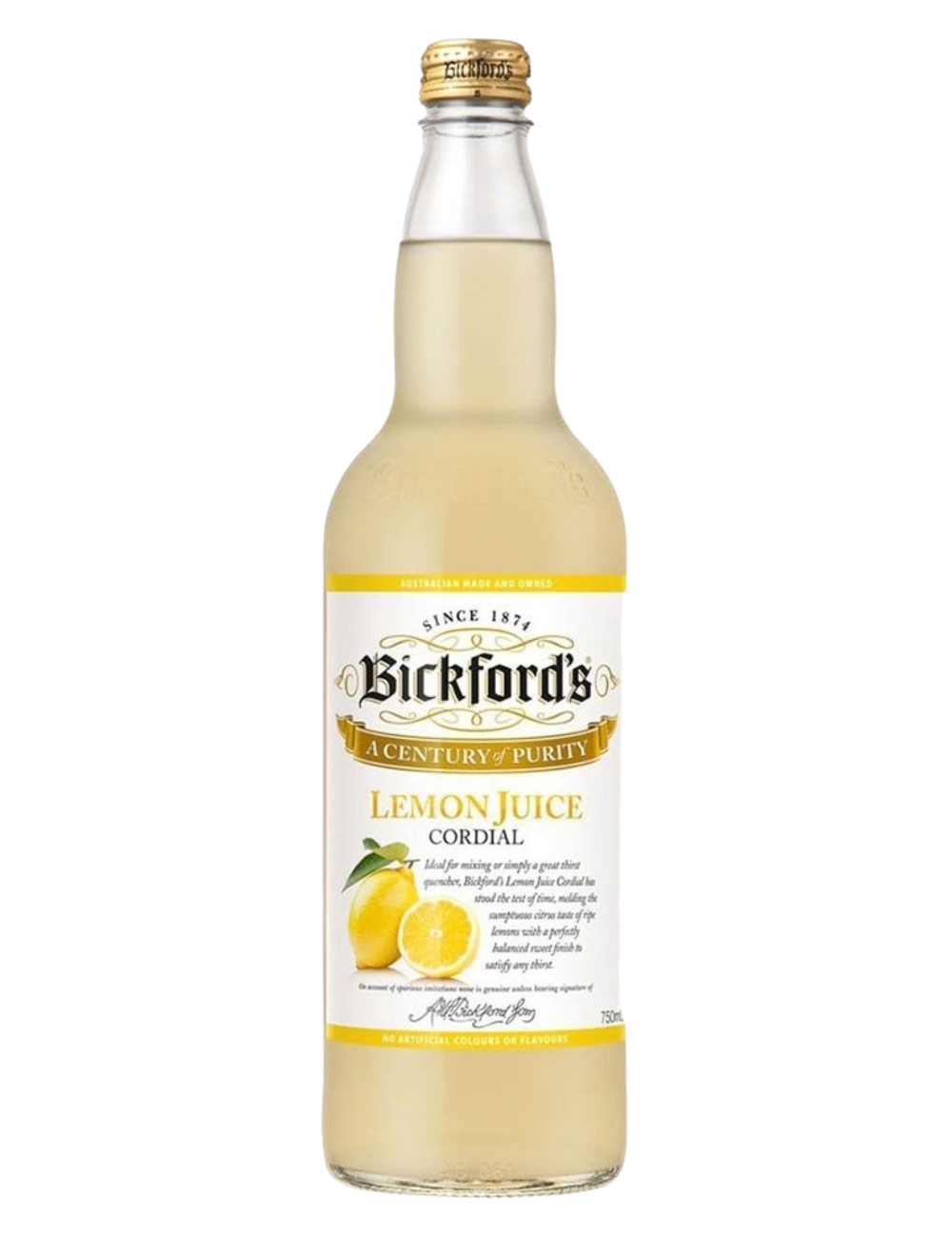 Siro chanh vàng ép Bickford's 750ml