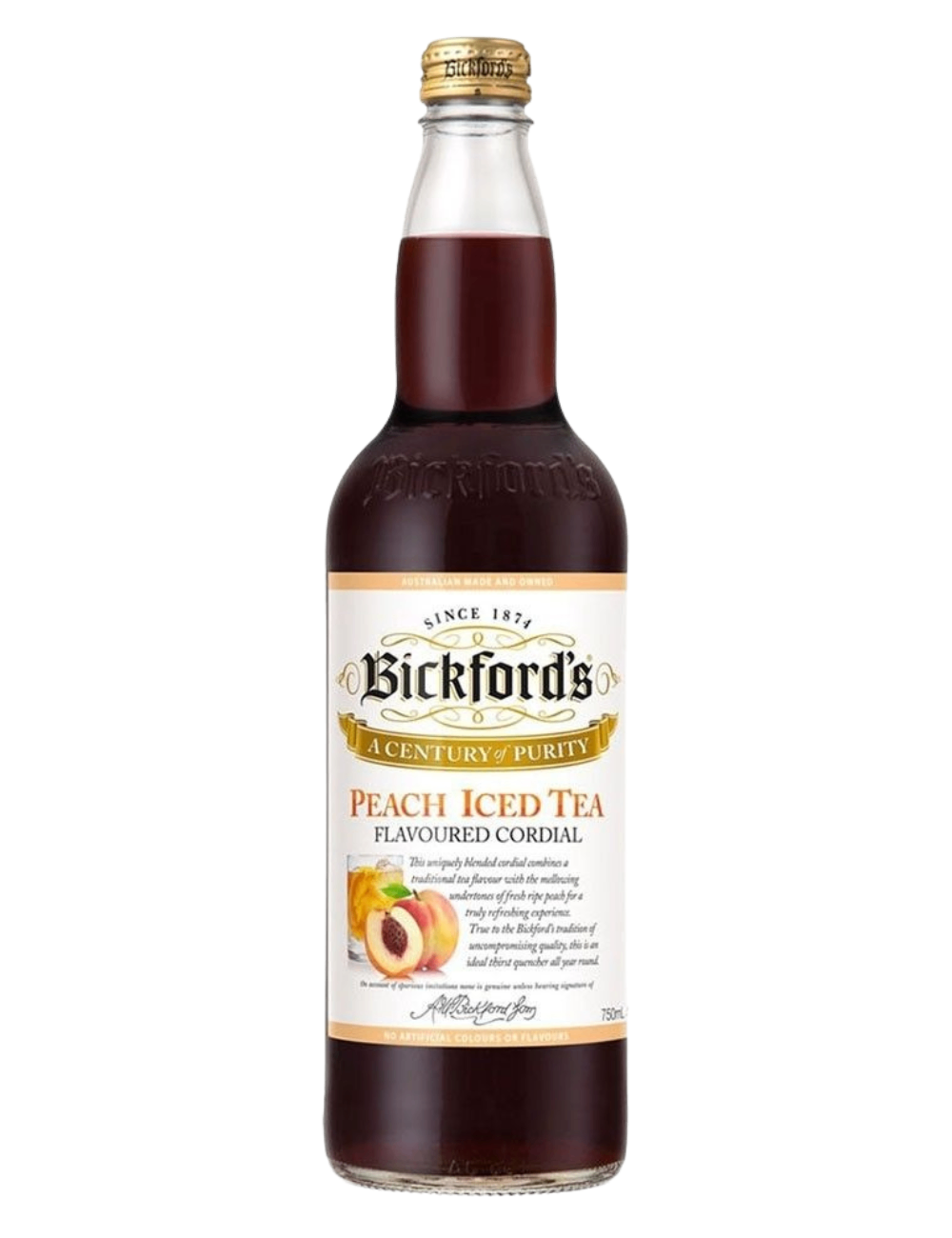 Siro trà đào Bickford's 750ml