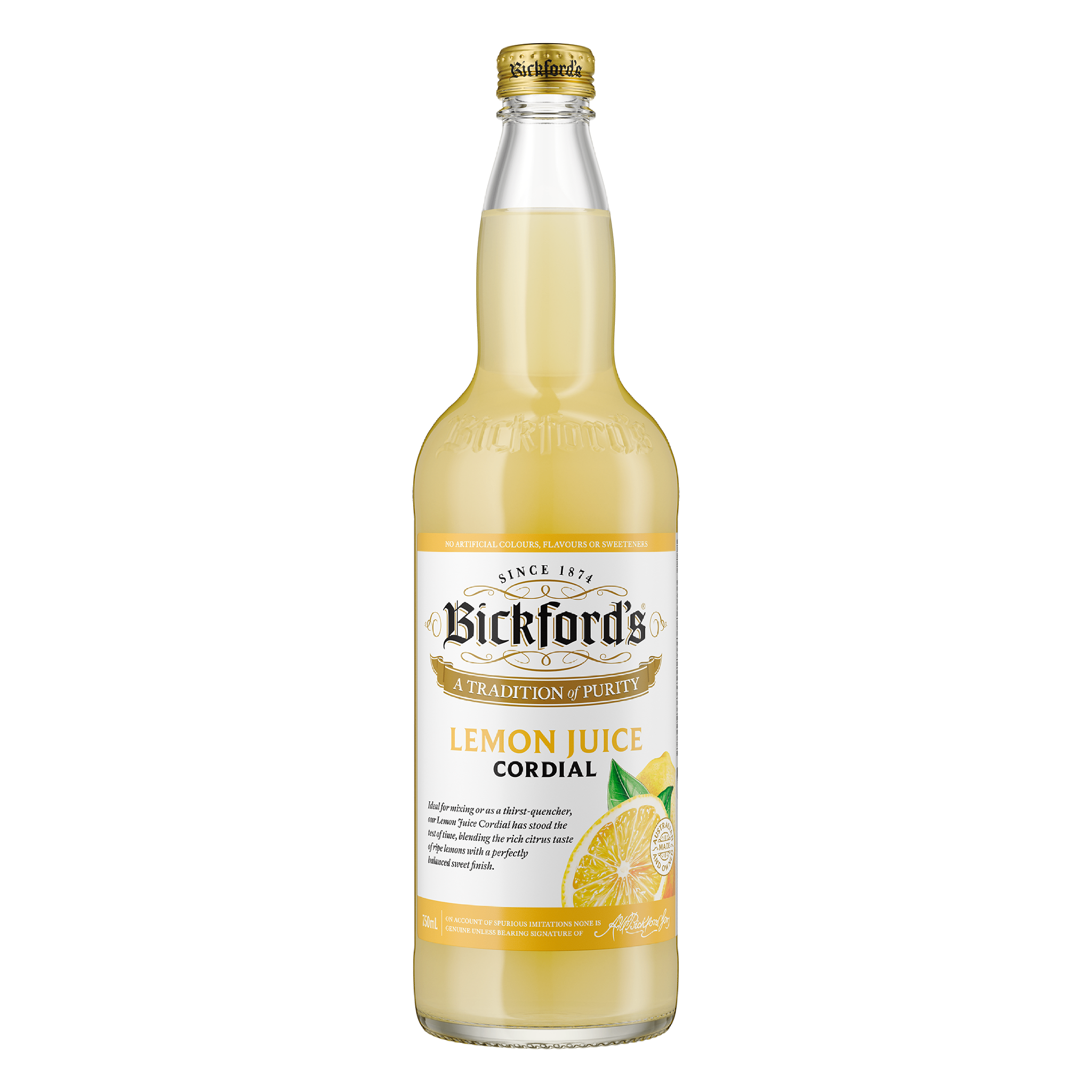 Siro chanh vàng ép Bickford's 750ml