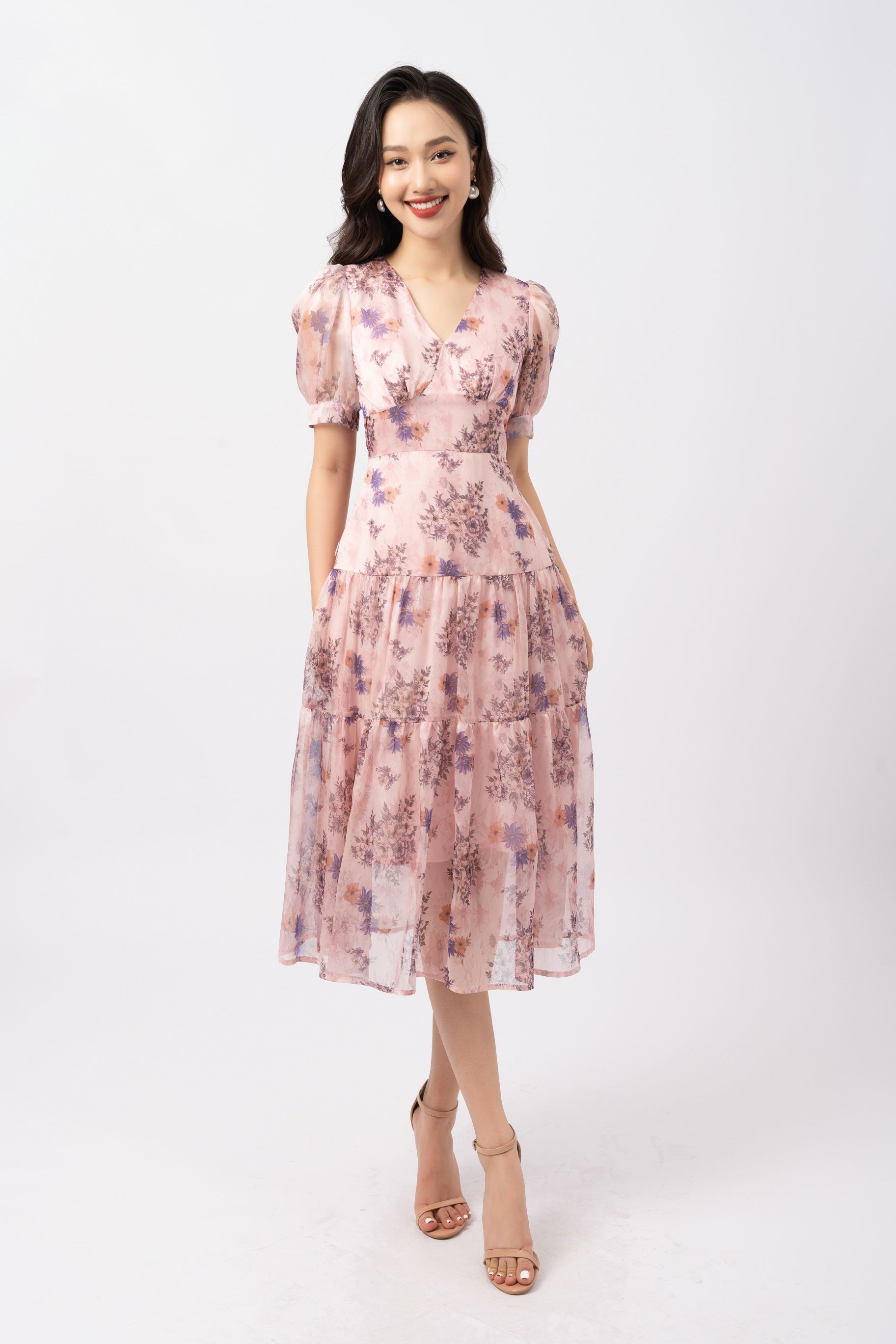 BST váy đầm xòe công sở hoạ tiết giá rẻ mới nhất - ALONGWALKER