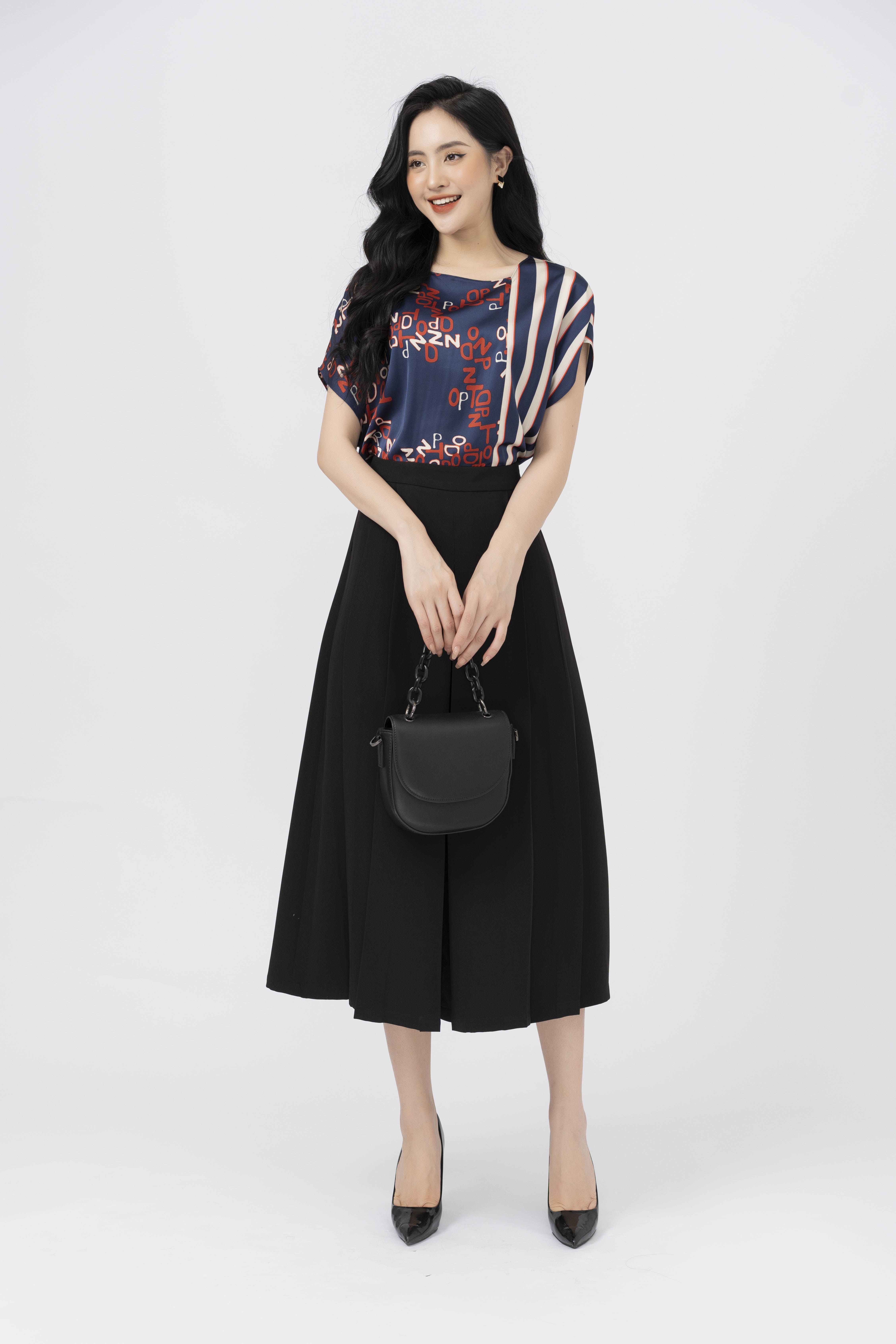 áo sơ mi nữ dáng dài form rộng may logo, áo sơ mi dài tay công sở sanh  chảnh | Shopee Việt Nam