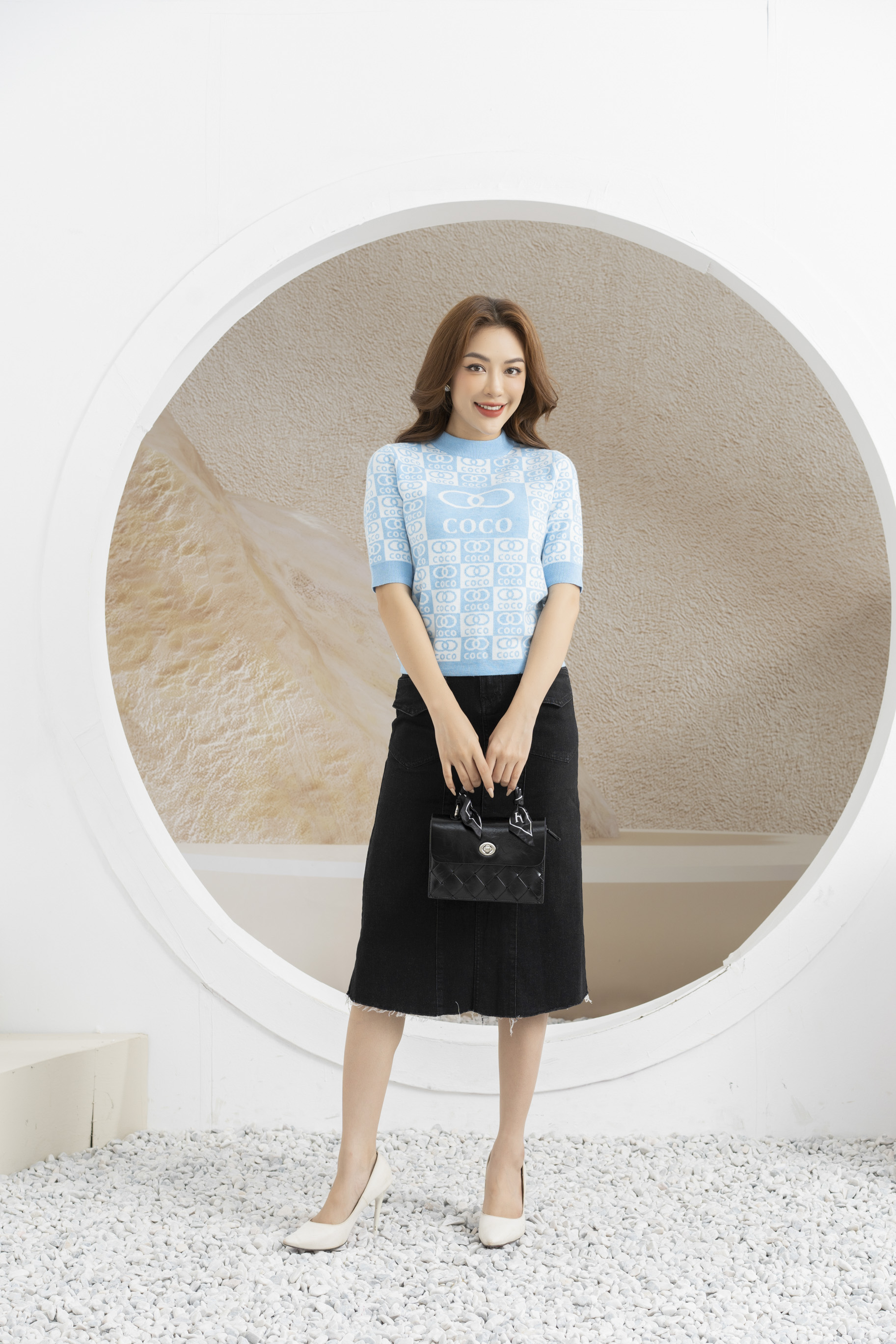 Thu đông 2018 phiên bản Hàn Quốc mới của áo len nữ kích thước lớn áo len  ngắn hông váy ngắn tay đan đáy váy đầm công sở cao cấp | Tàu