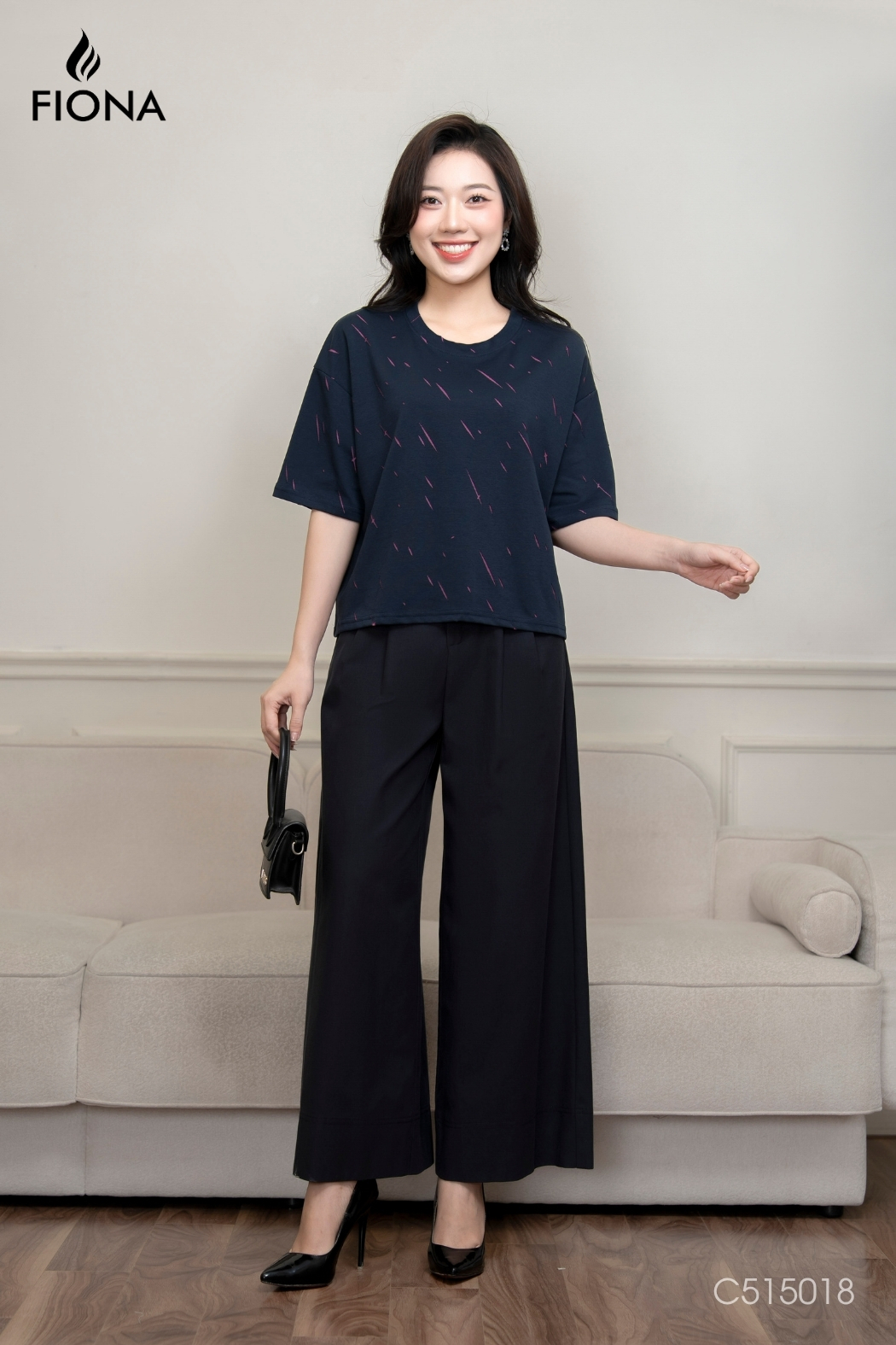 Áo cotton dáng suông croptop, cổ tròn, tay ngắn, Freesize