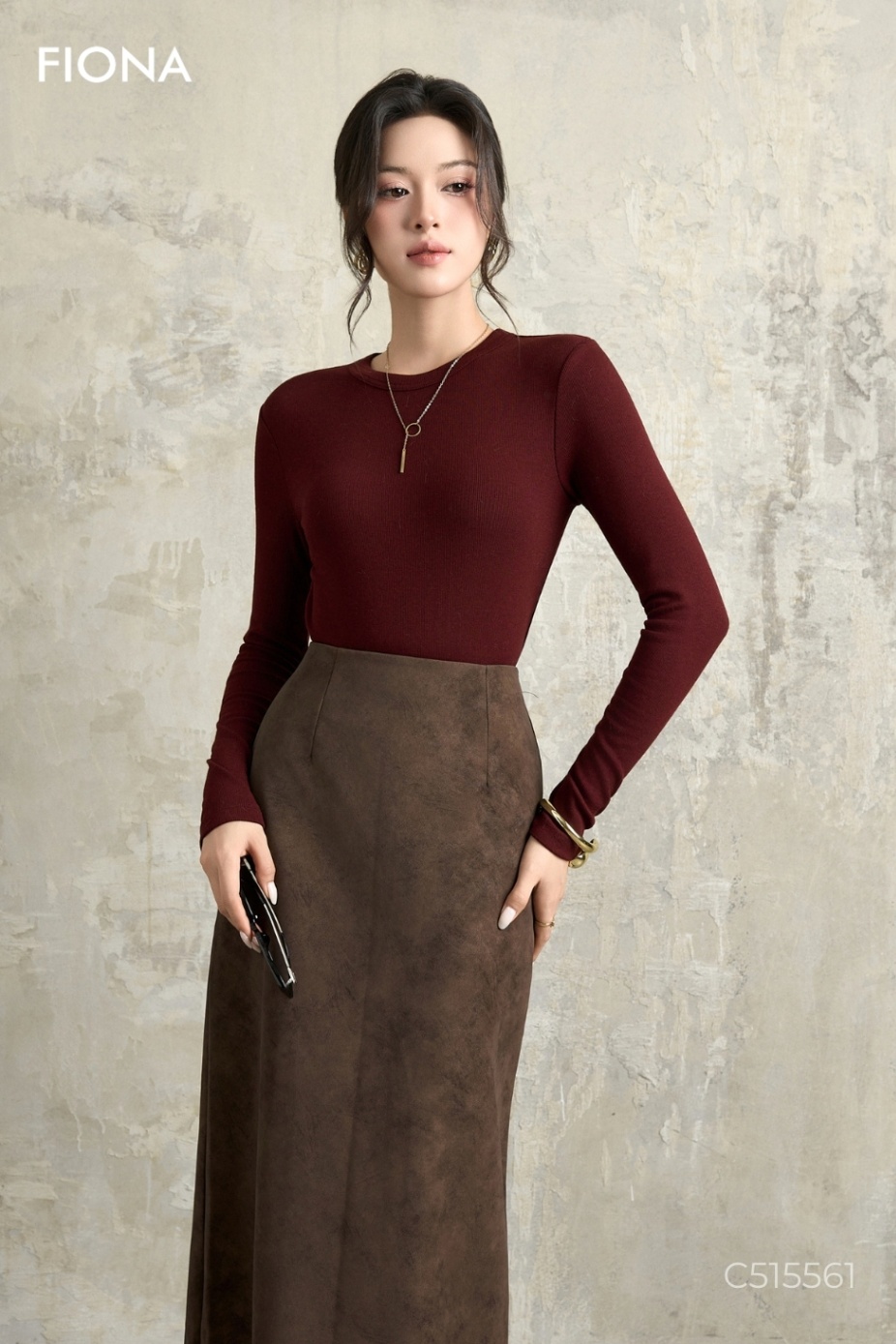 Áo cotton giữ nhiệt, cổ tròn nhỏ, dáng ôm, Freesize