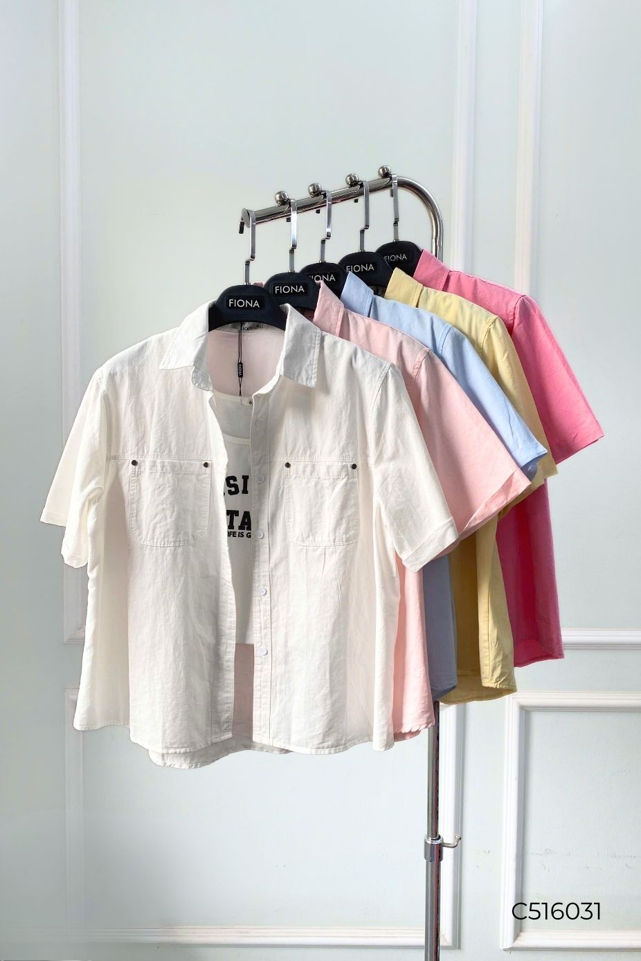 Áo sơ mi freesize dáng suông, vải thô hàn, kèm áo cotton sát nách