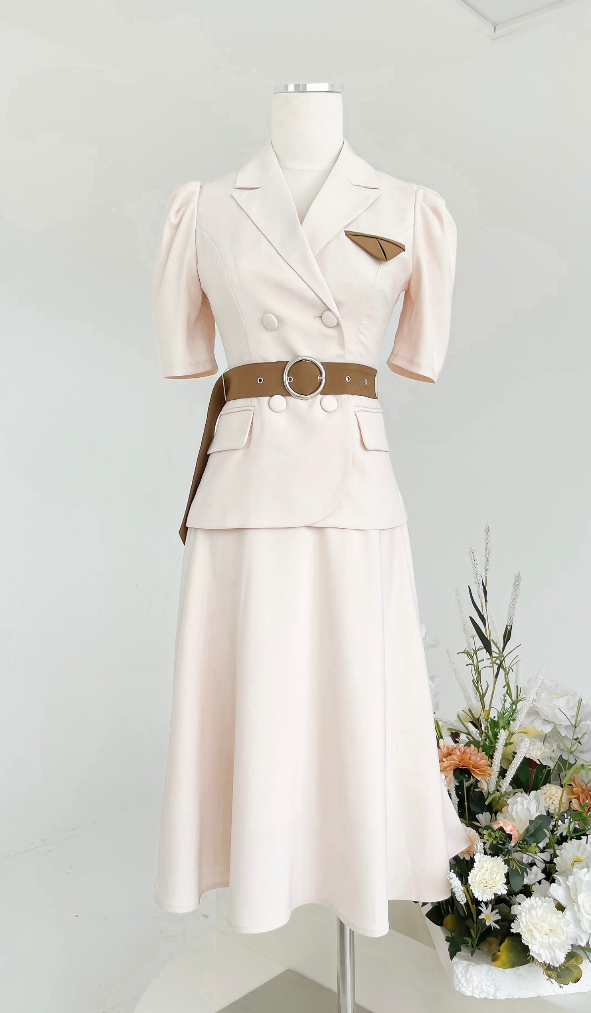 Mua Chân váy đũi dài style Hàn Quốc Chân váy dài vintage Quảng Châu Đầm nữ  CV04 - TRẮNG tại shop linh linh | Tiki