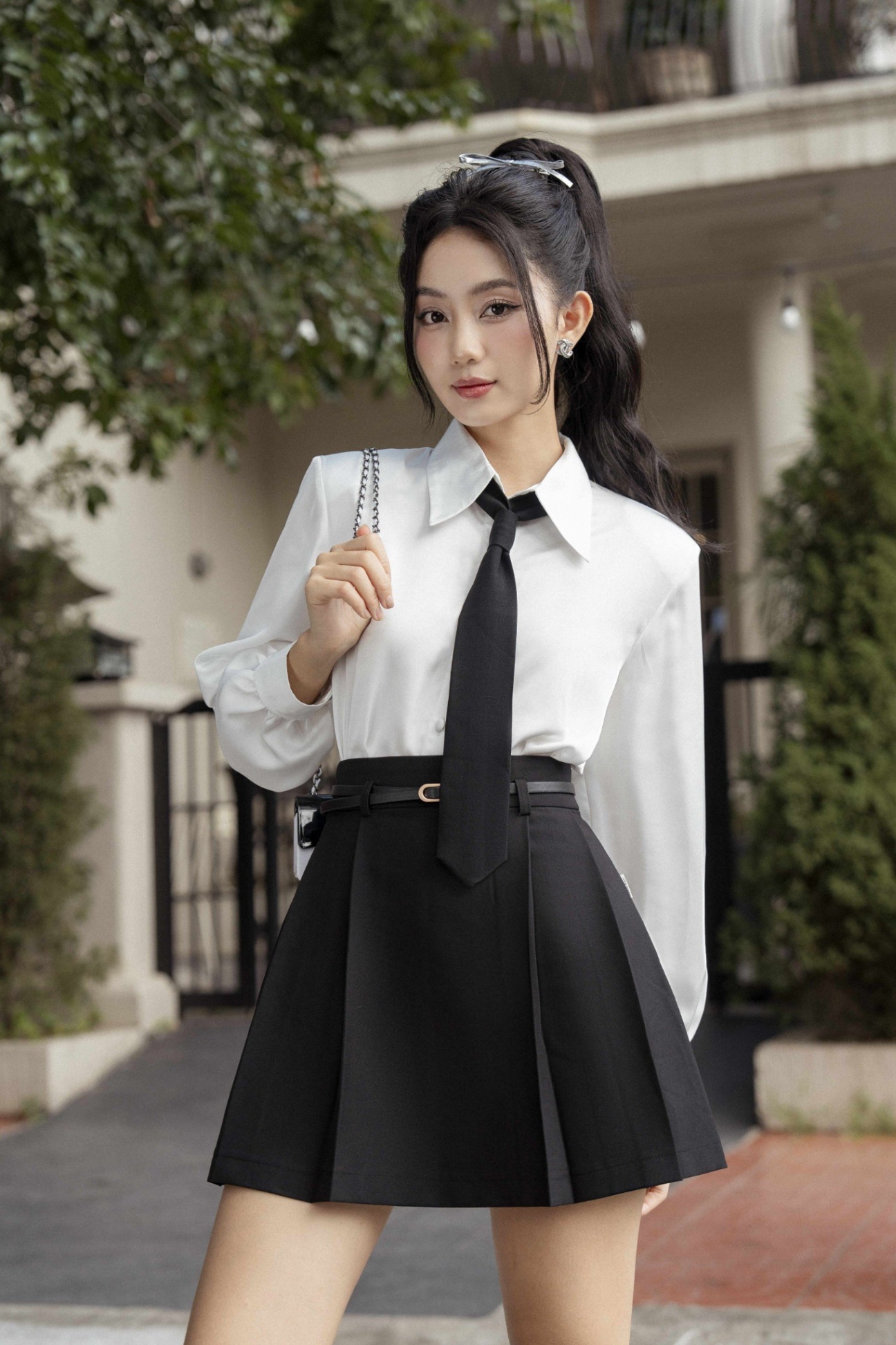 Chân váy ngắn JK dáng xòe xếp ly kẻ caro phong cách học sinh Nhật Bản xinh  xắn TẶNG NƠ H002 | Lazada.vn