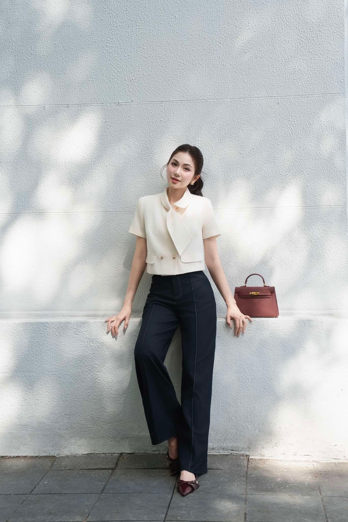 ÁO PHỐI CỔ LƠ TAY NGẮN TEGAN