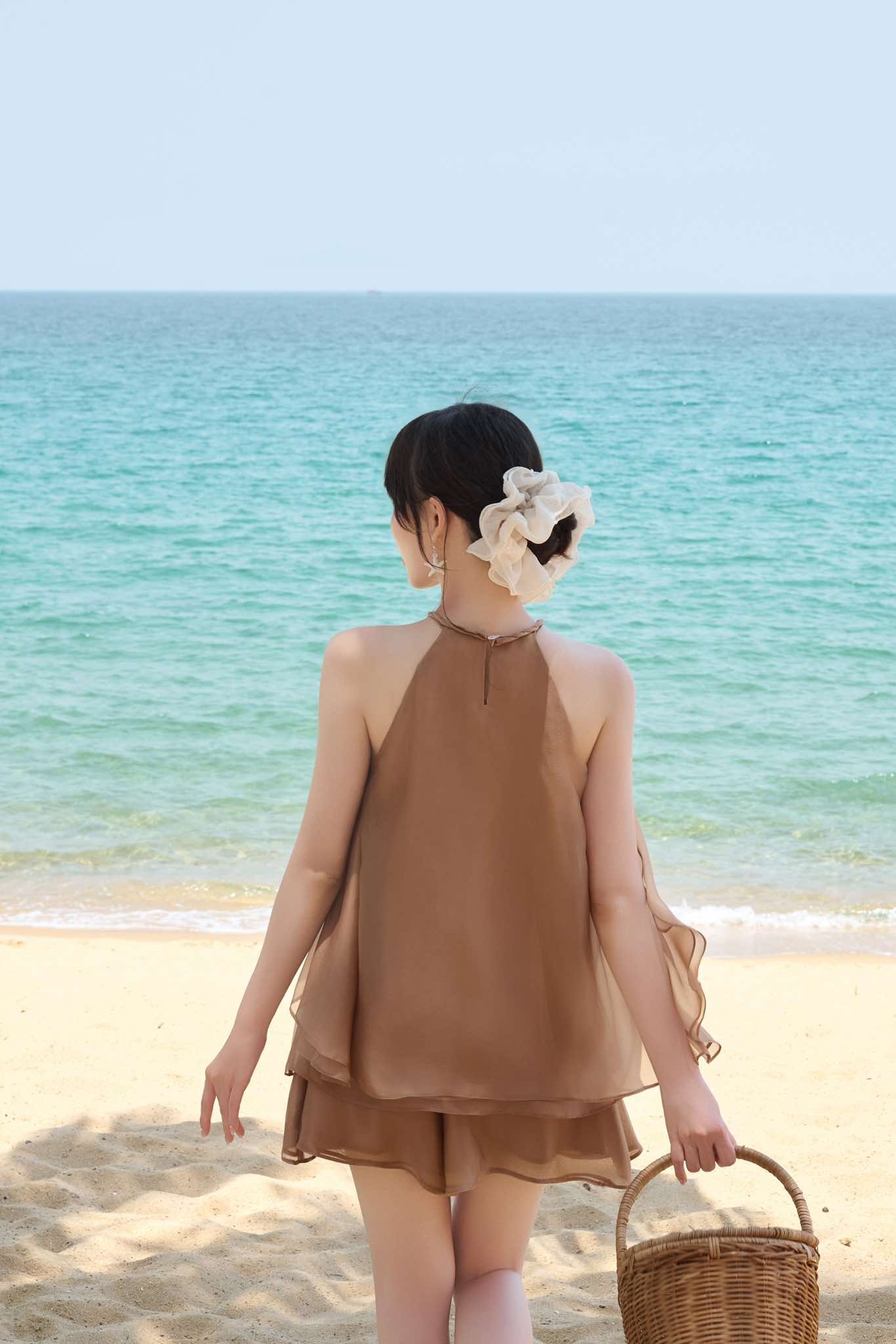 ÁO YẾM VOAN TƠ HOA BIỂN