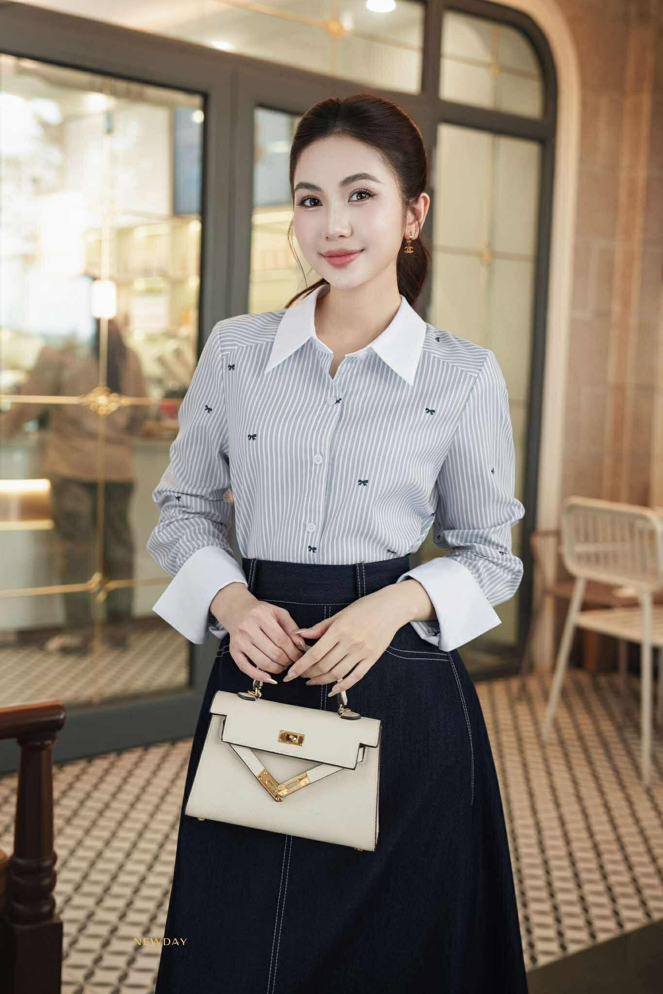 ÁO SƠ MI KẺ PHỐI JIHO