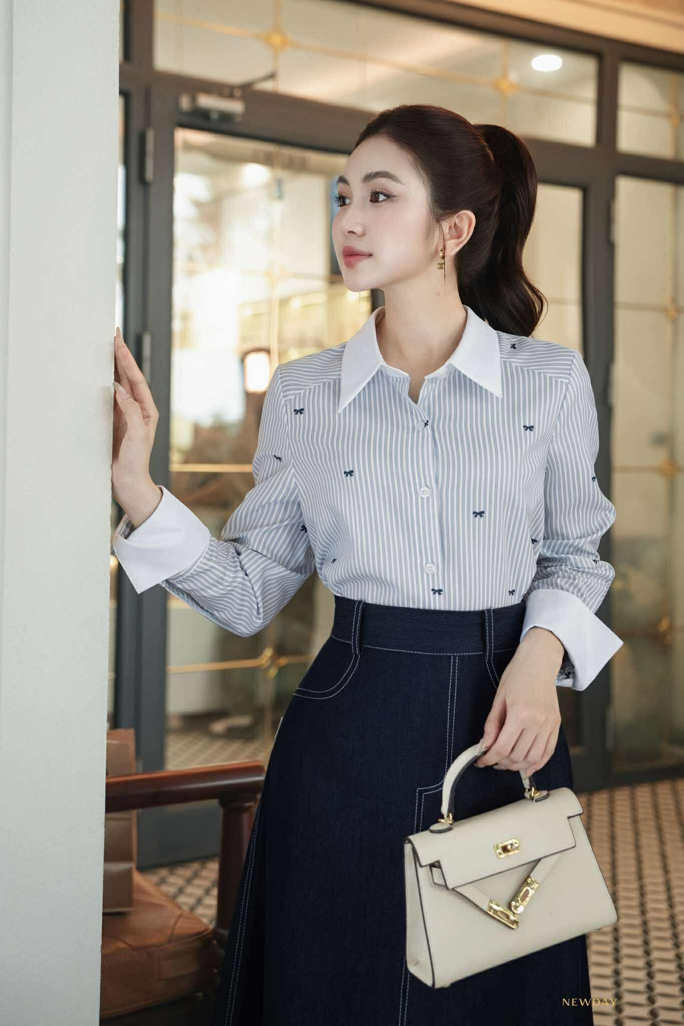 ÁO SƠ MI KẺ PHỐI JIHO