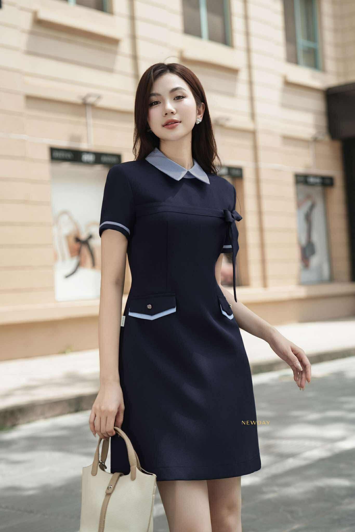 ĐẦM CỔ SƠ MI PHỐI NƠ HELIN