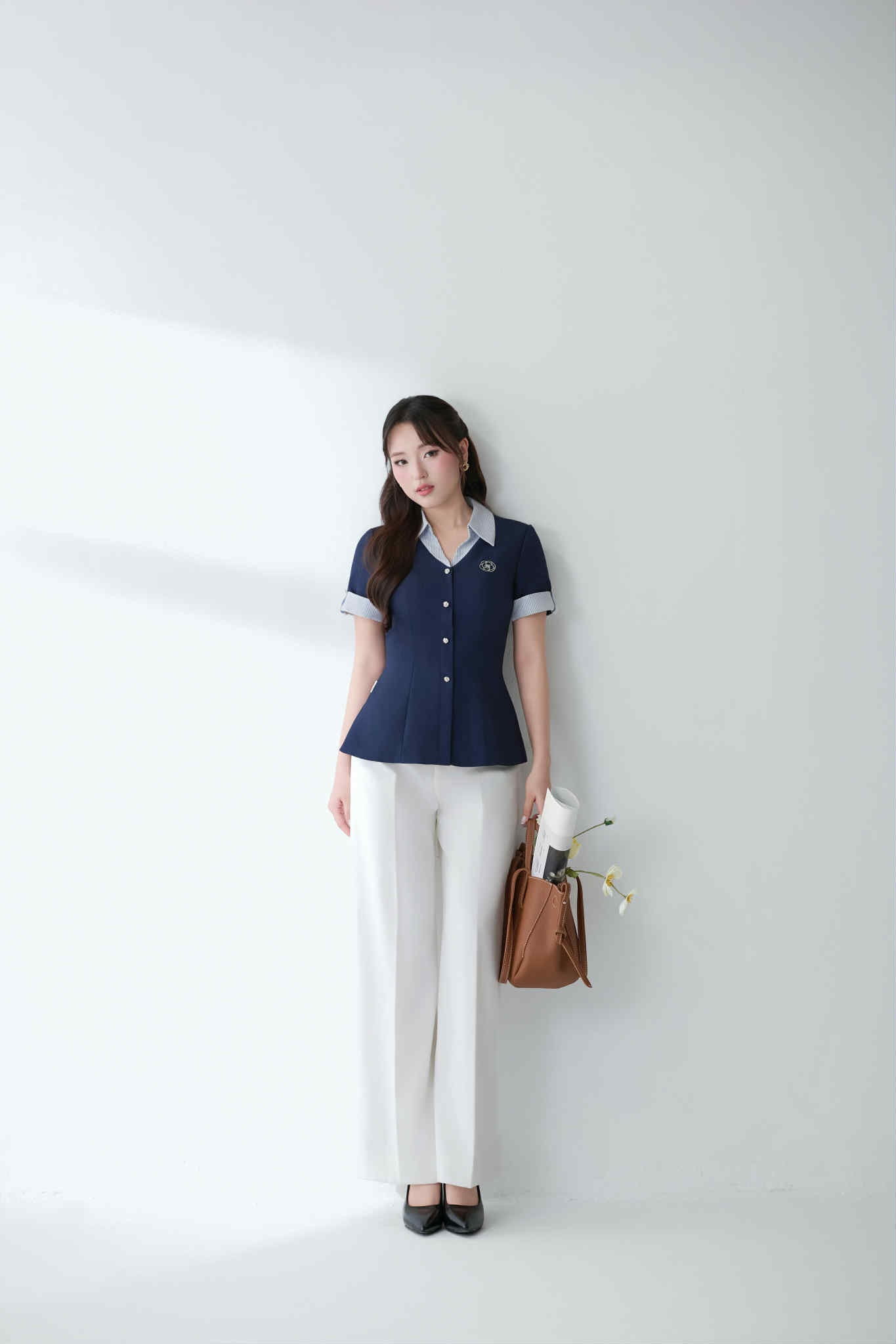 ÁO CỔ SƠ MI PHỐI KẺ TAY NOAH