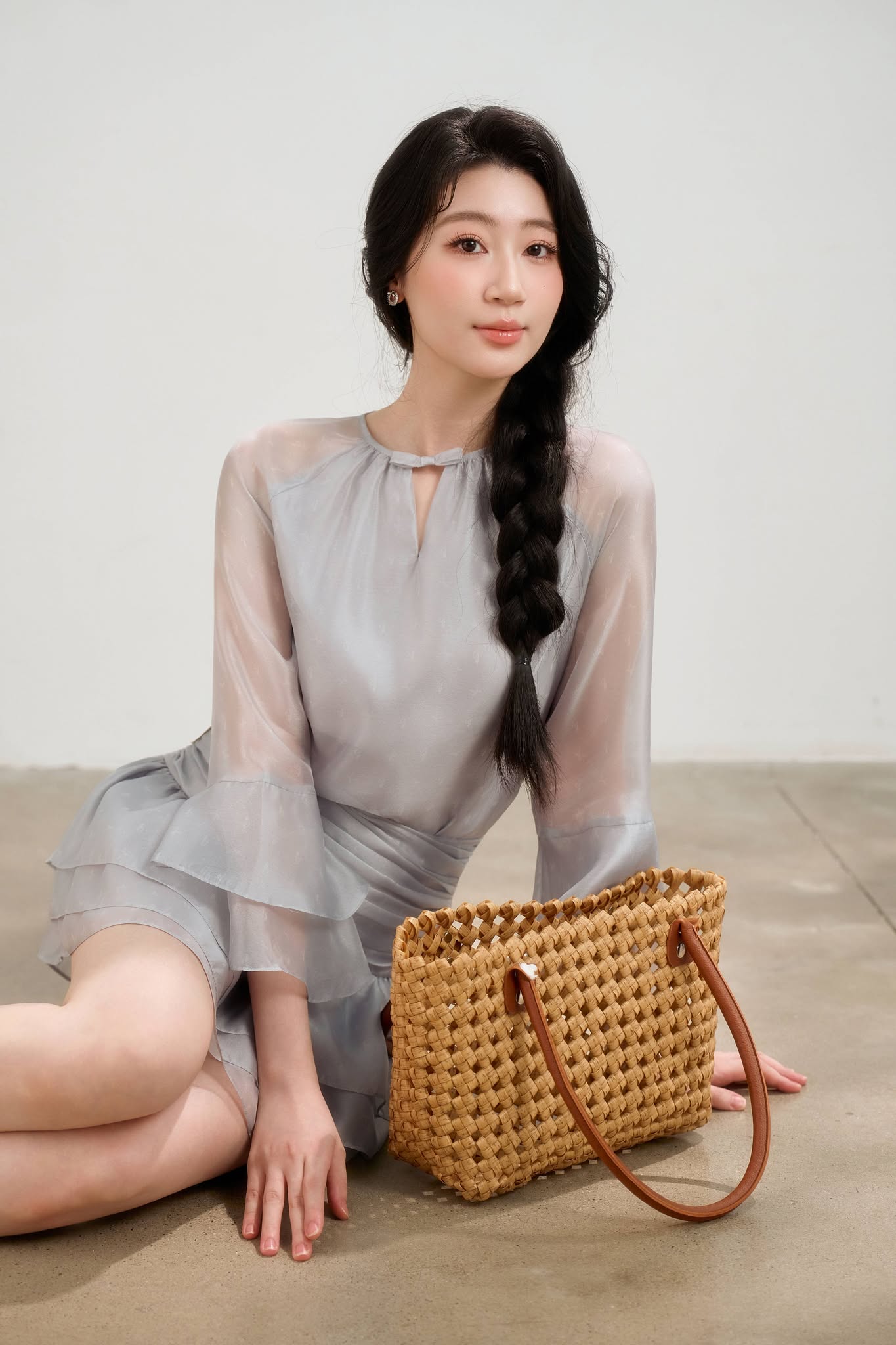 ÁO CỔ TRÒN PHỐI BÈO TAY LEPIA