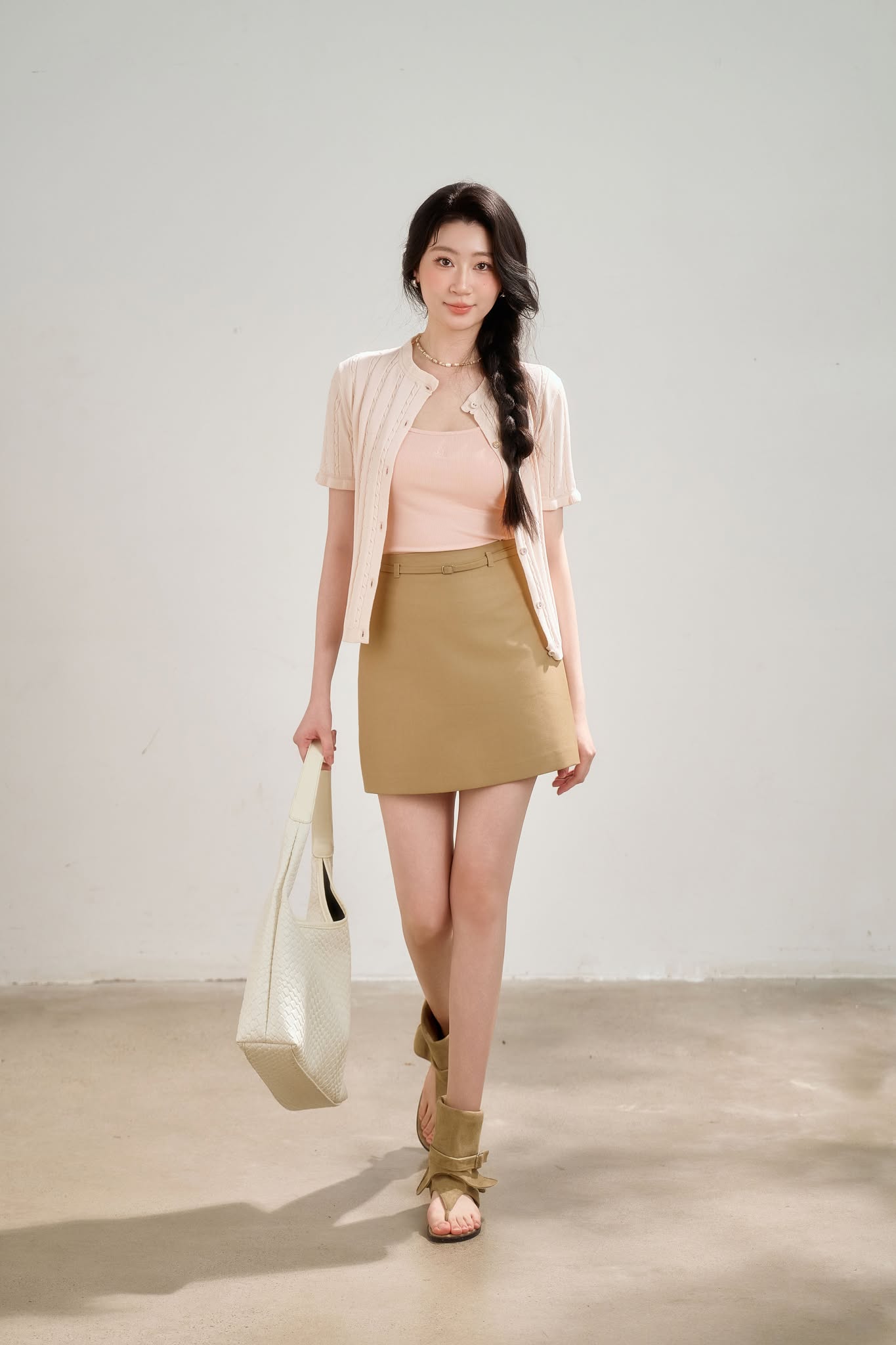 ÁO DỆT KIM CỔ TRÒN NHÚN BÈO KEIRA
