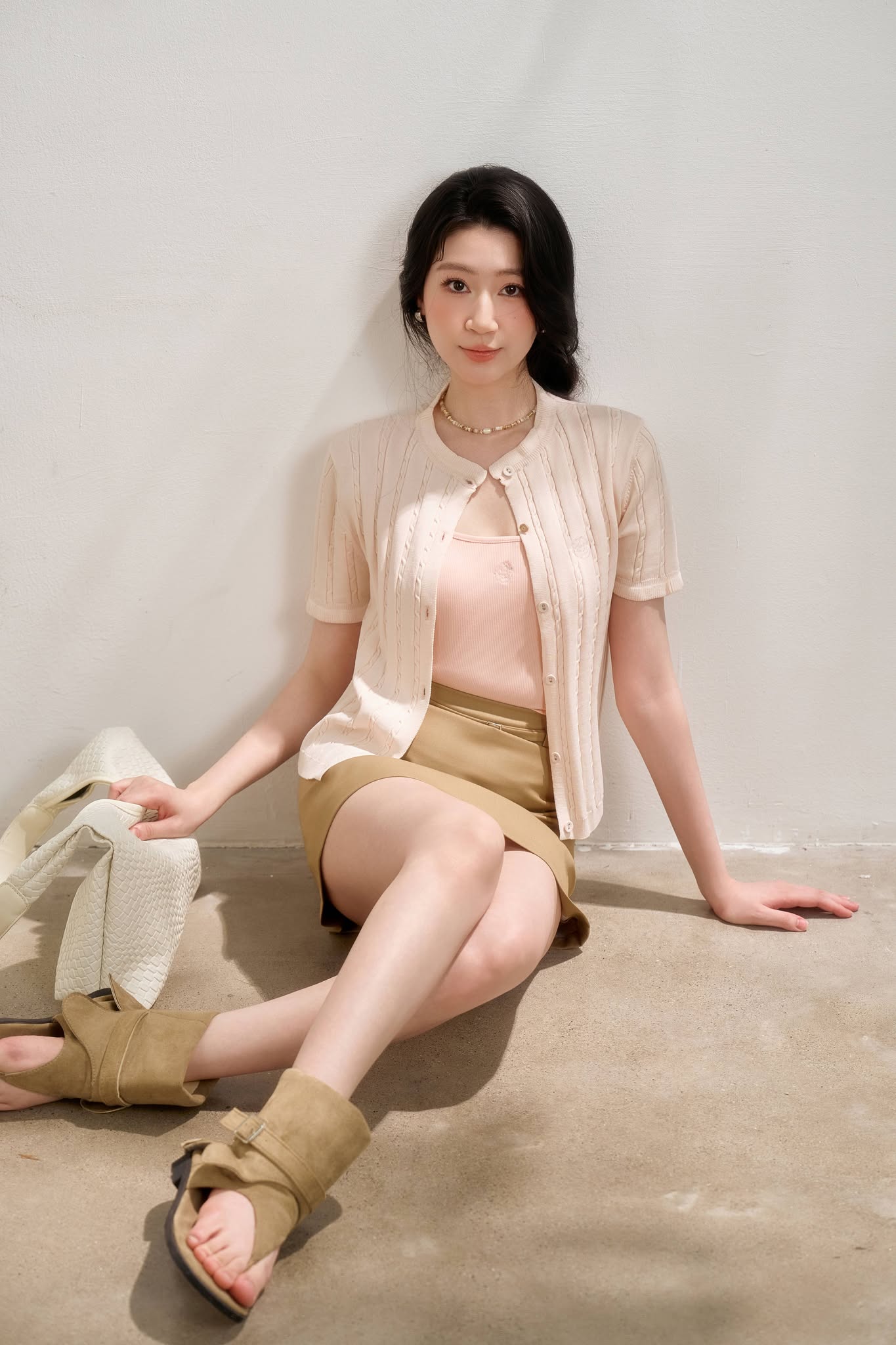 ÁO DỆT KIM CỔ TRÒN NHÚN BÈO KEIRA