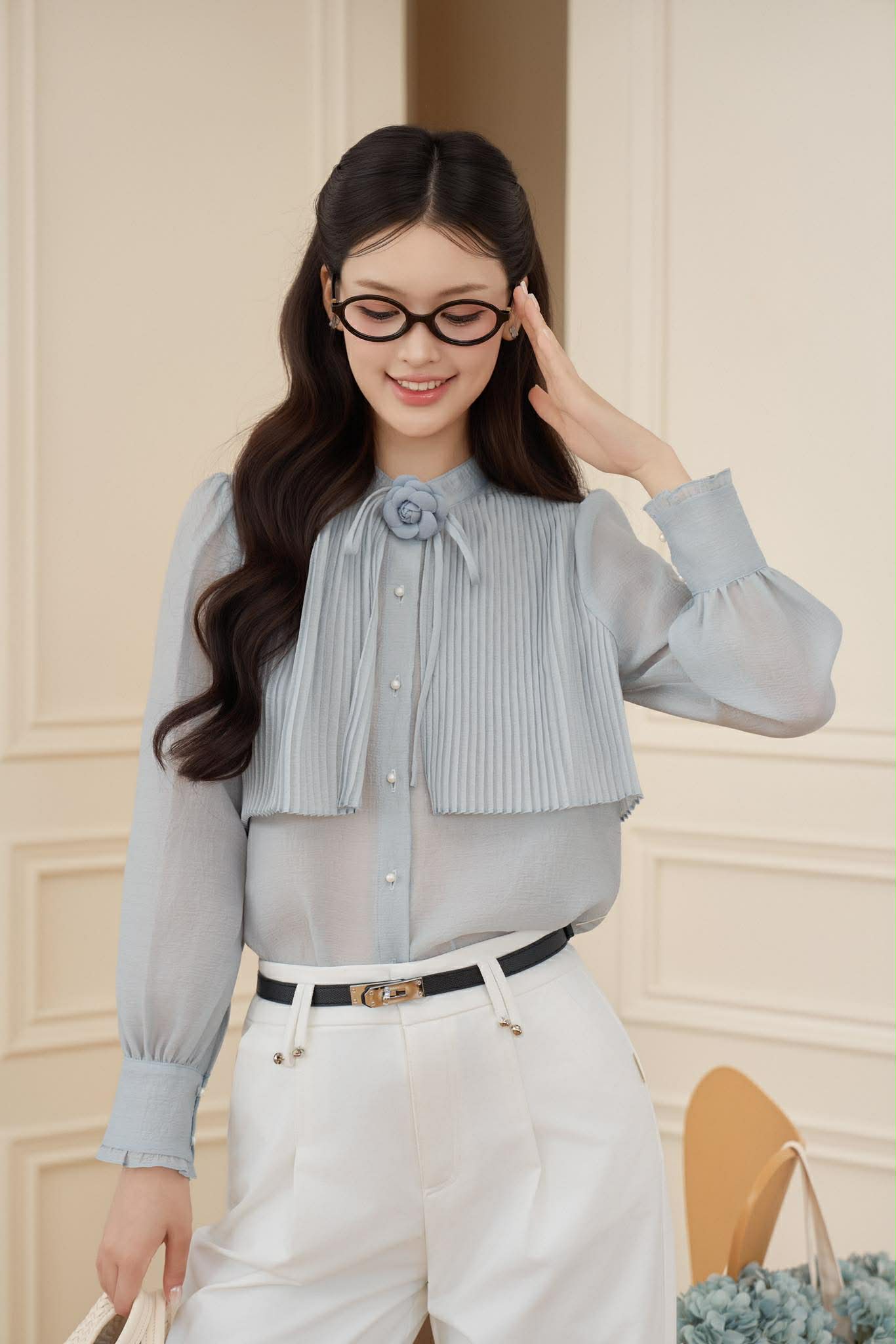ÁO SOMI BÈO TAY PHỐI DẬP LY ZORA