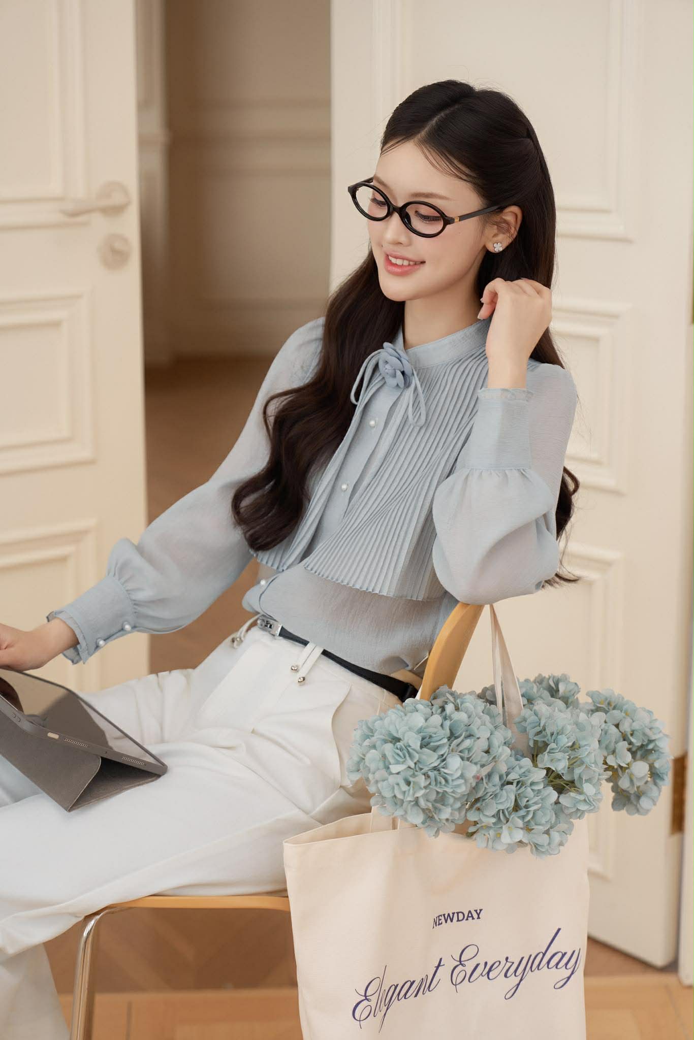 ÁO SOMI BÈO TAY PHỐI DẬP LY ZORA