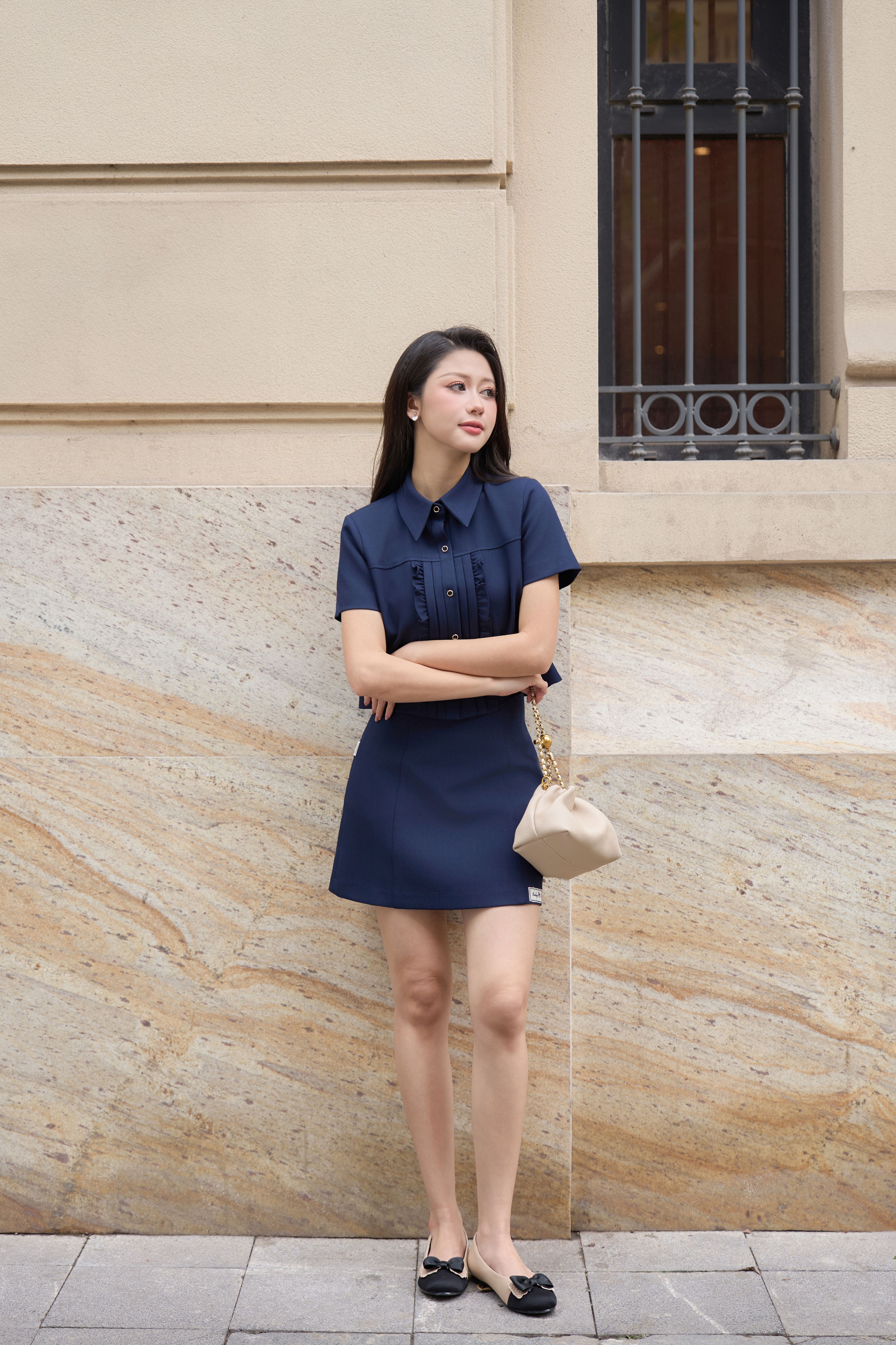 ÁO SOMI DÁNG LỬNG KẸP BÈO EDNA