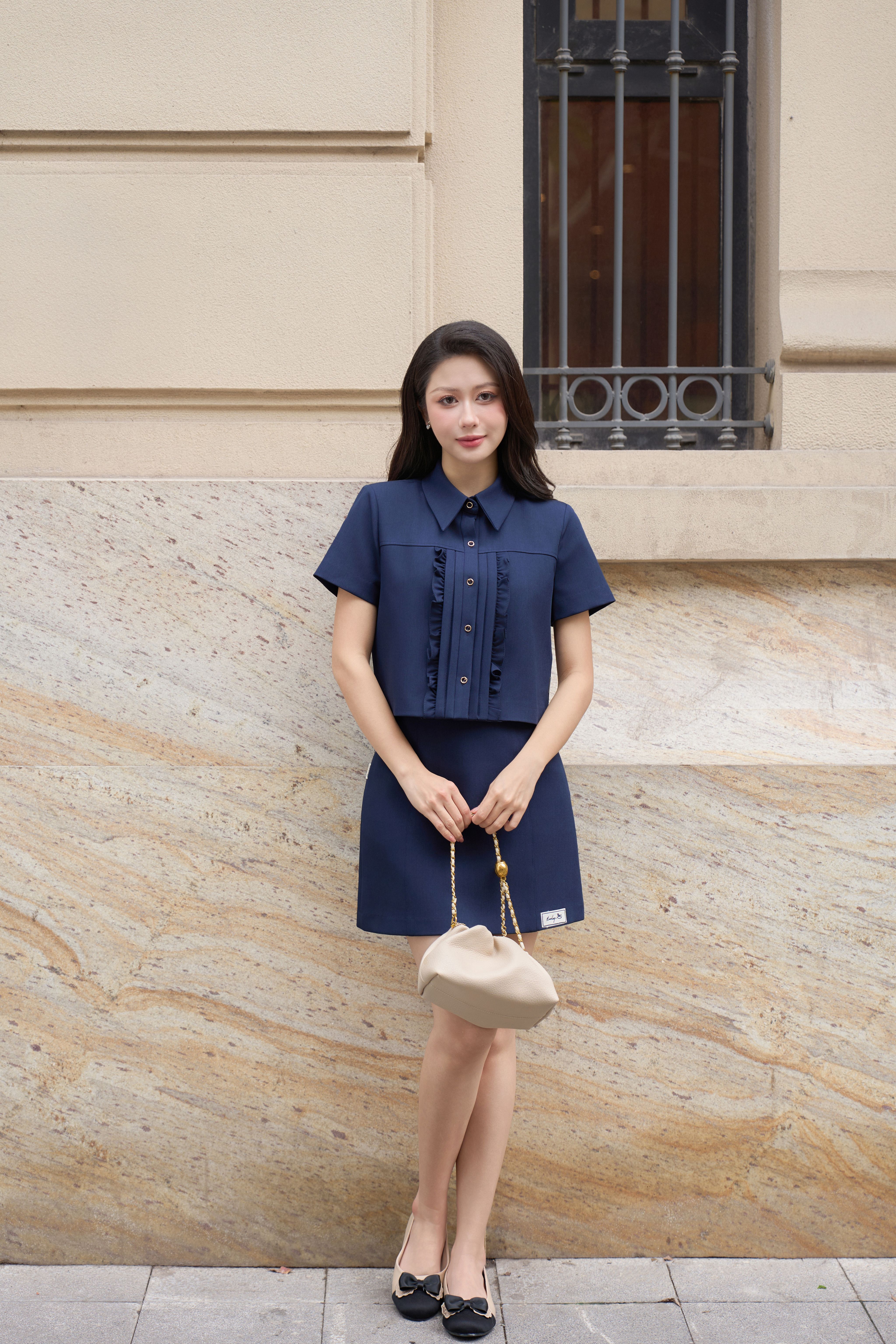 ÁO SOMI DÁNG LỬNG KẸP BÈO EDNA