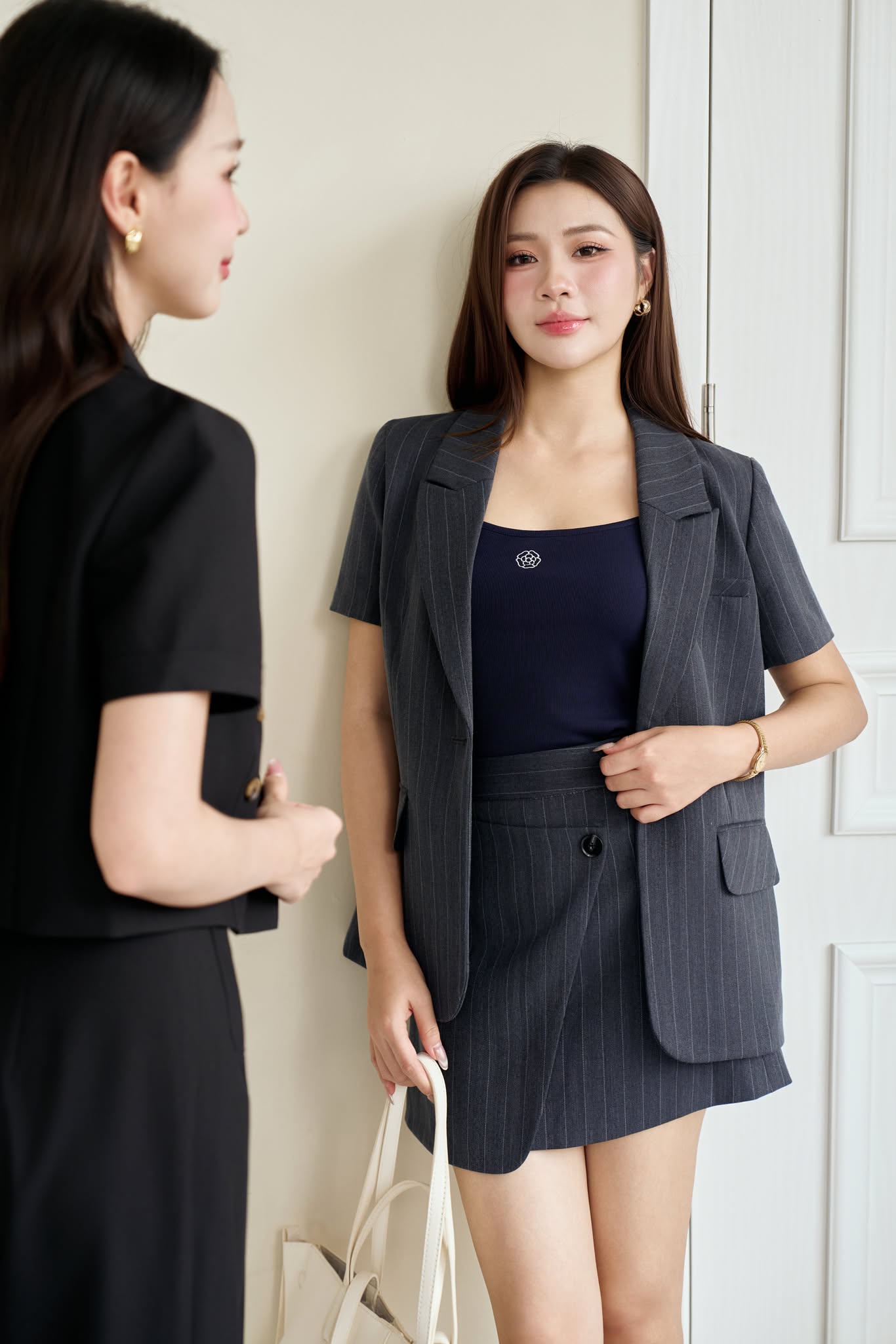 ÁO VEST KẺ TAY NGẮN GIBEL
