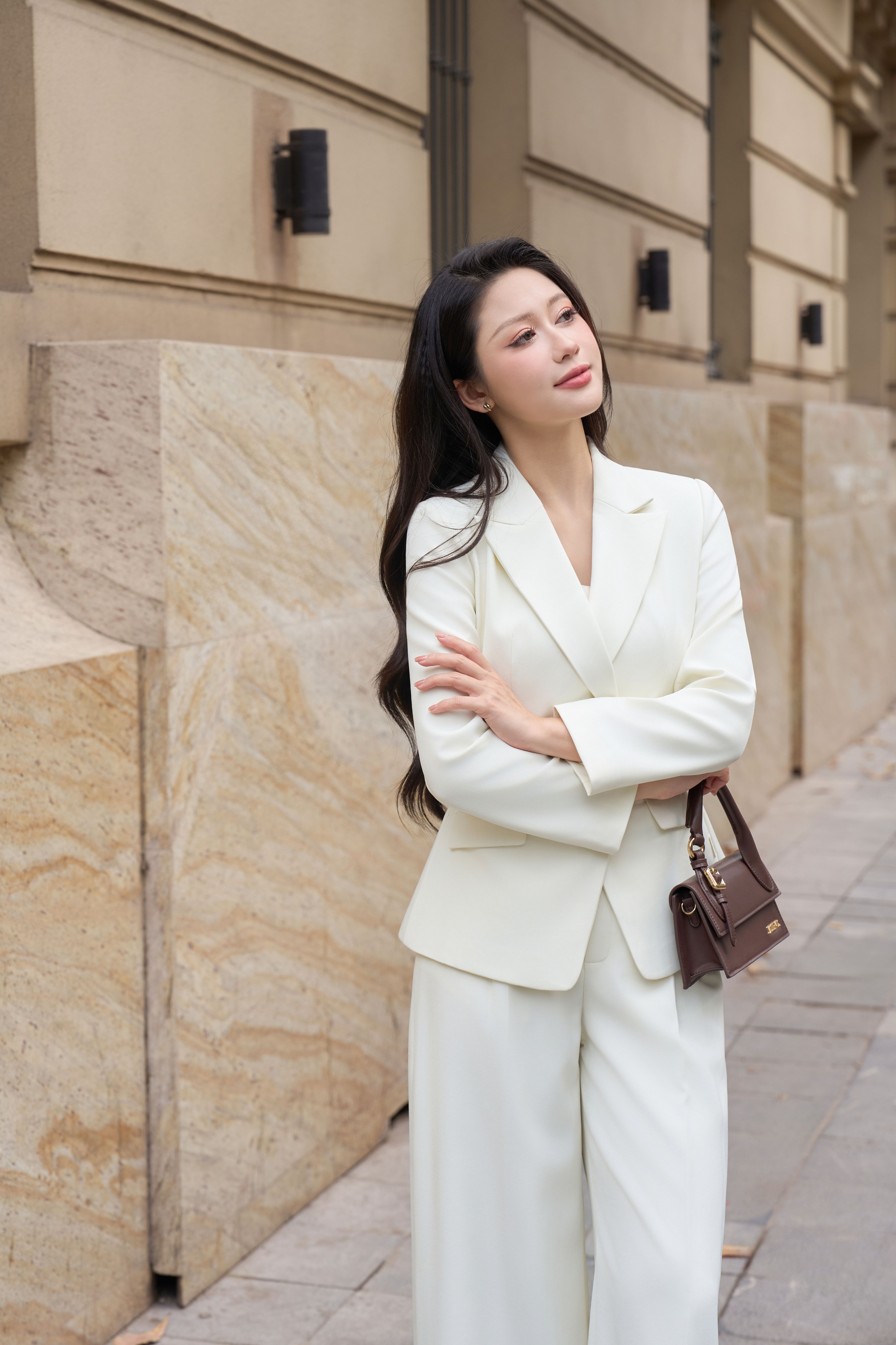 ÁO VEST VẠT CHÉO 1 CÚC ADA