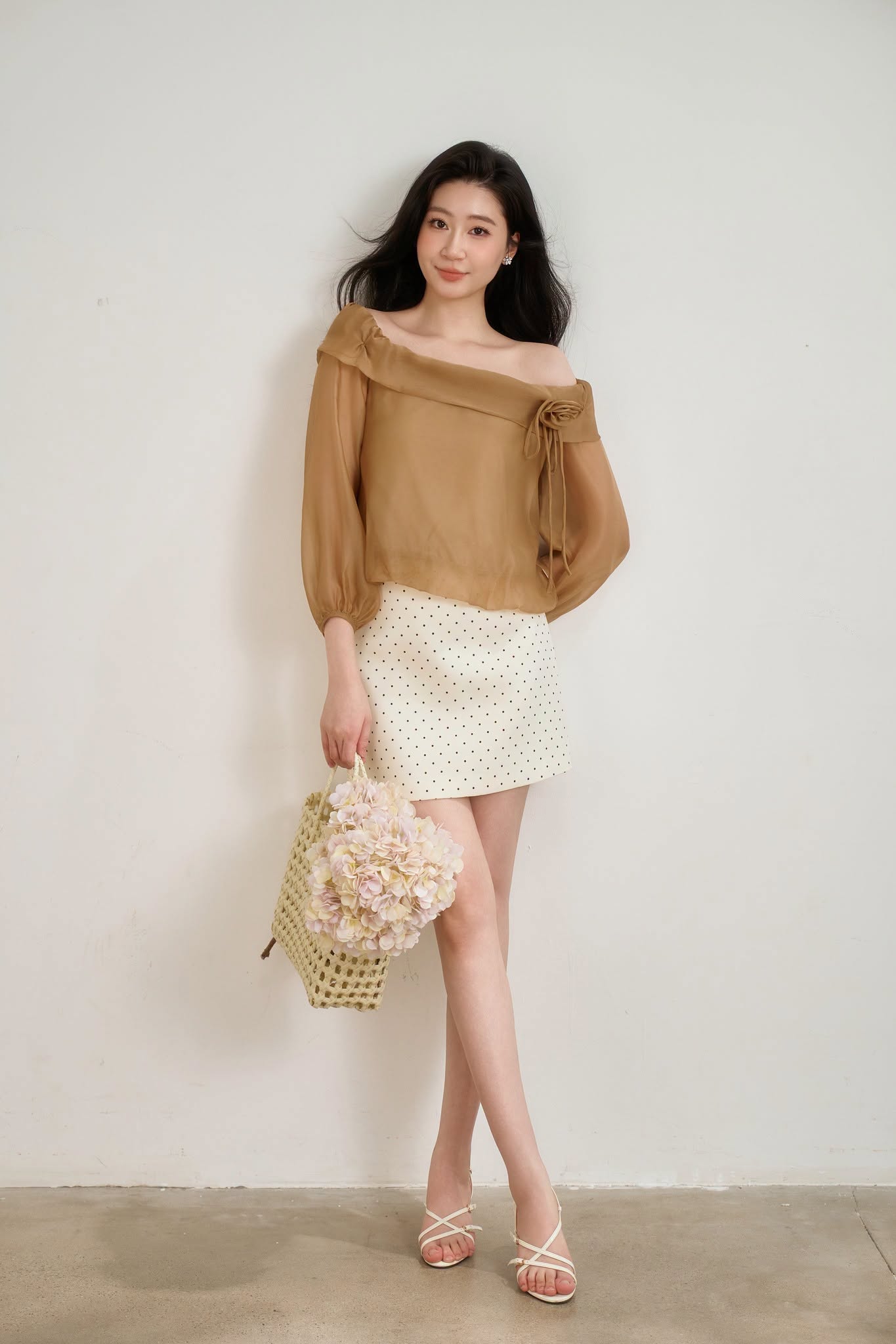 CHÂN VÁY NGẮN CHỮ A KÈM ĐAI DASHA