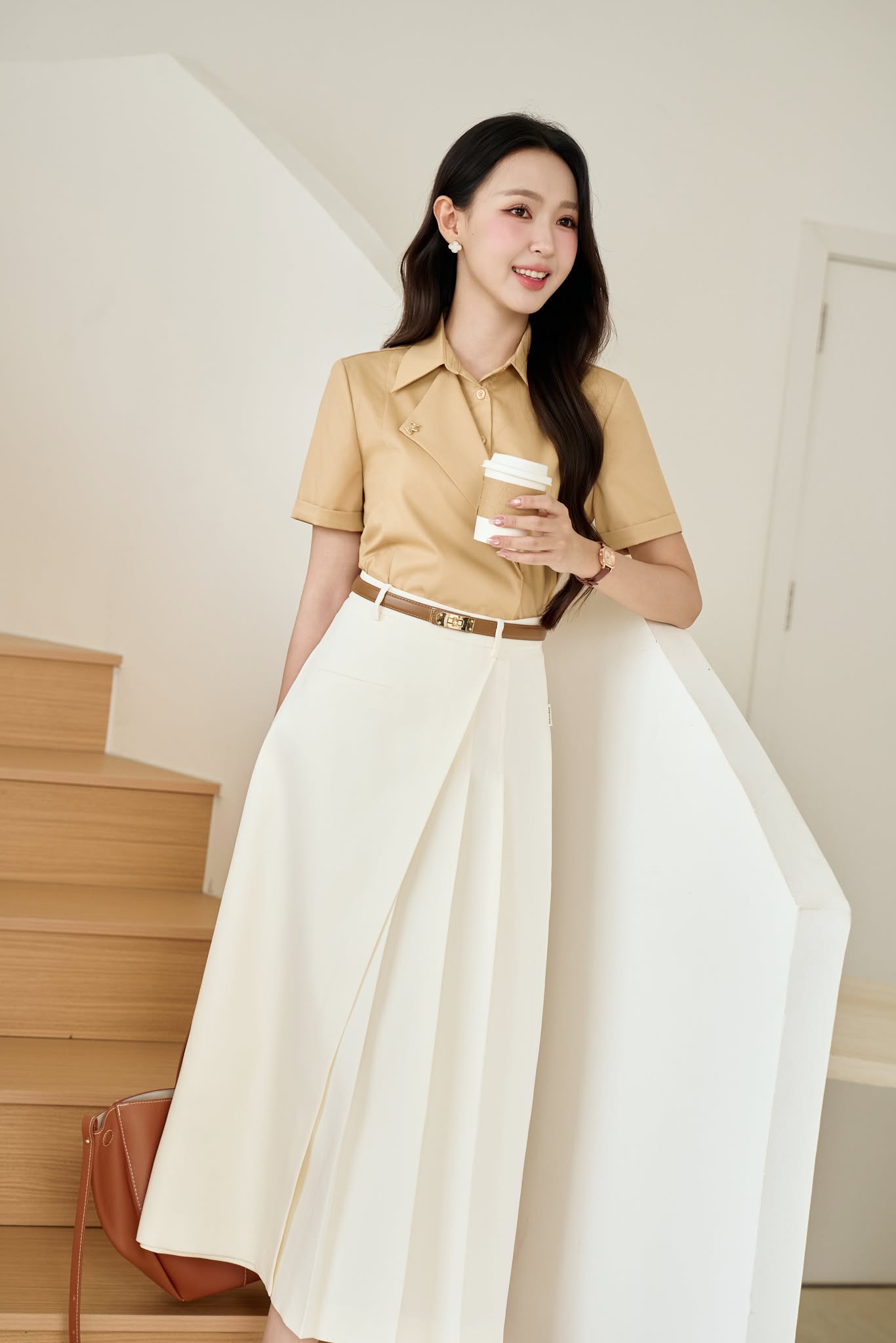CHÂN VÁY XẾP LY VẠT CHÉO TASHI