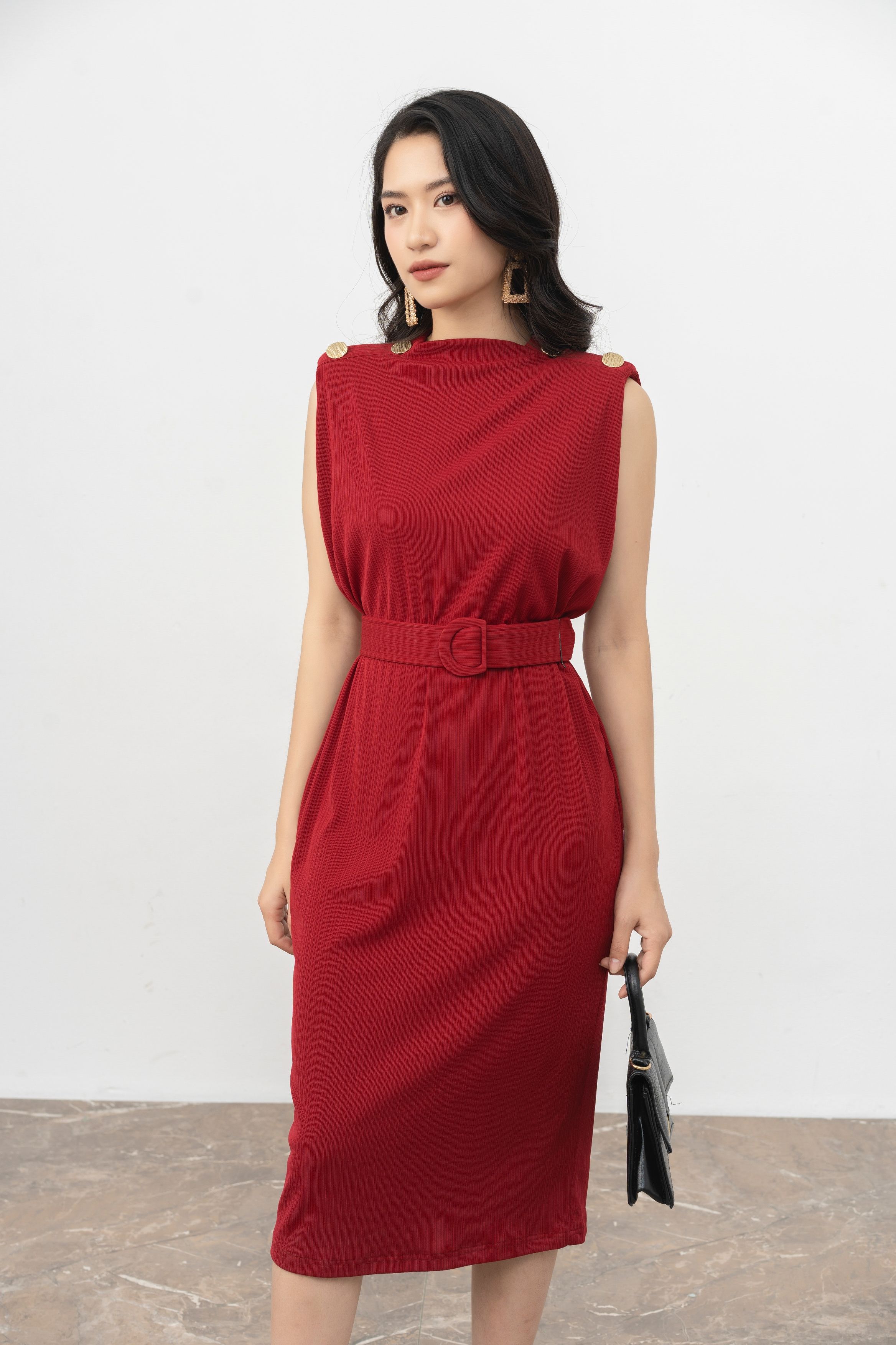 Đầm suông form rộng cổ tròn tay ngắn phối viền đáng yêu - Hàng đẹp với giá  tốt nhất