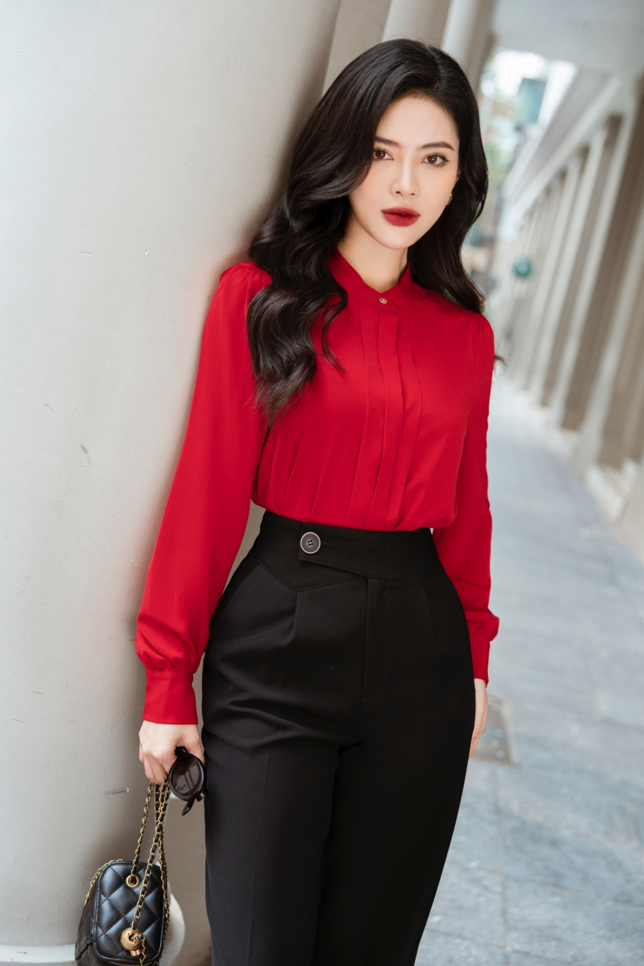 ÁO SM CỔ TÀU XẾP LY NẸP