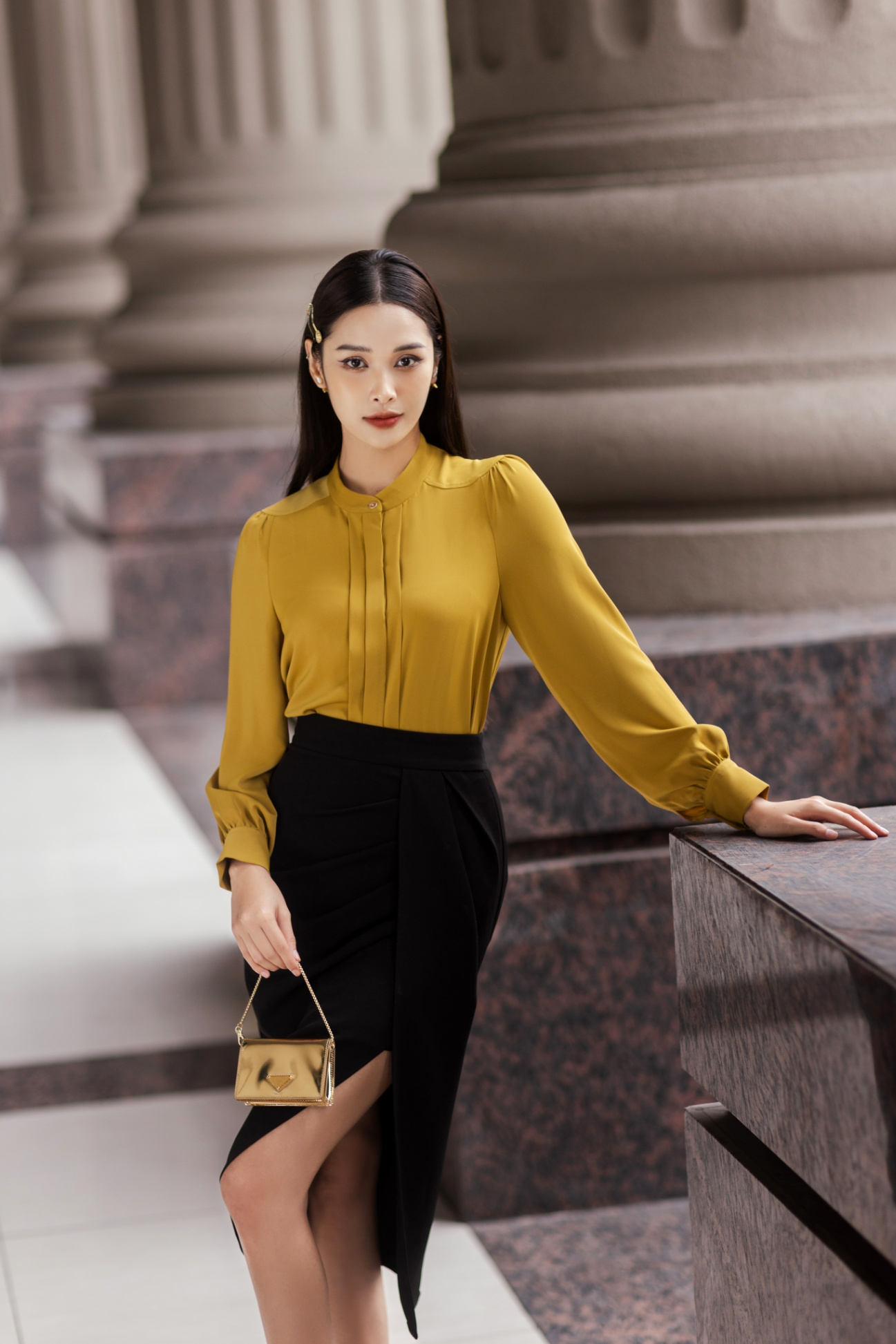 ÁO SM CỔ TÀU XẾP LY NẸP