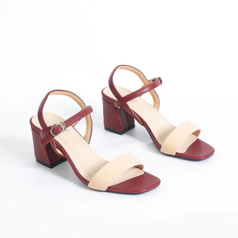 Giày Sandal Cao Gót 6cm Đế Vuông Mix Nhiều Màu X467