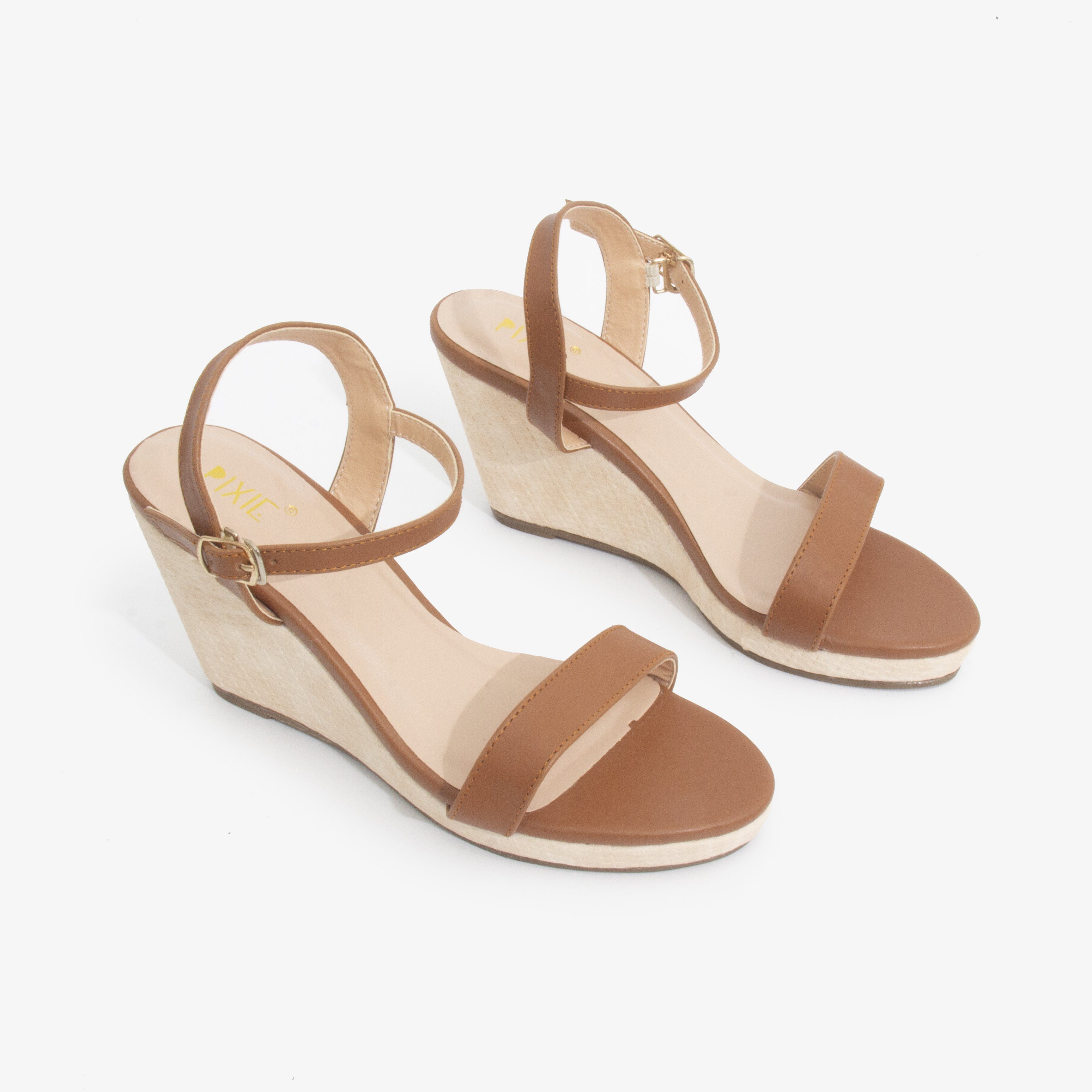 Giày Sandal Đế Xuồng 7cm Quai Ngang X861