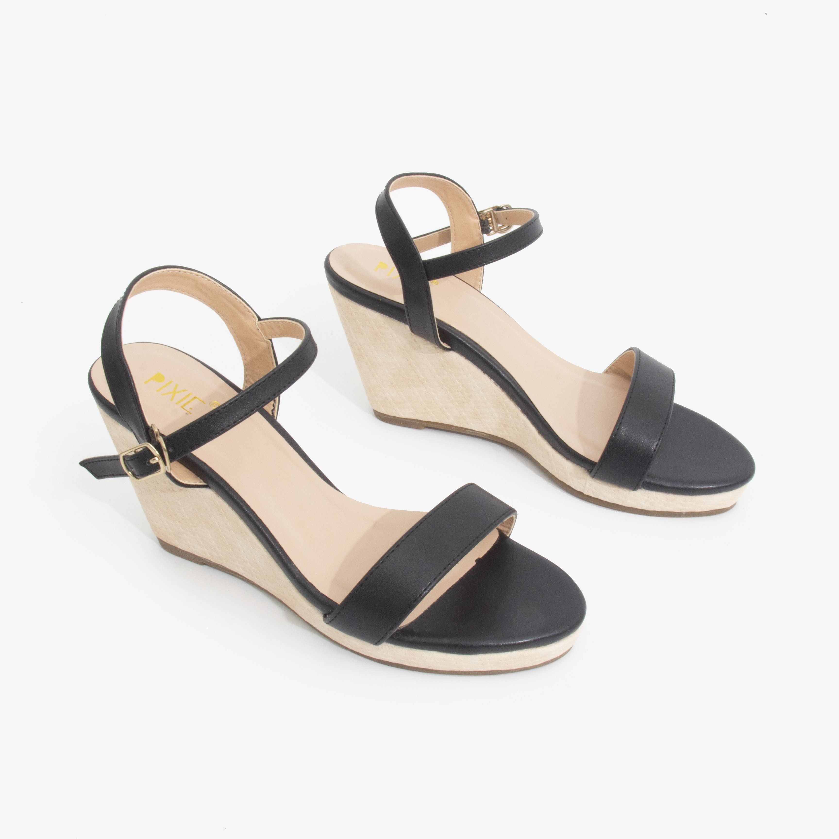 Giày Sandal Đế Xuồng 7cm Quai Ngang X861